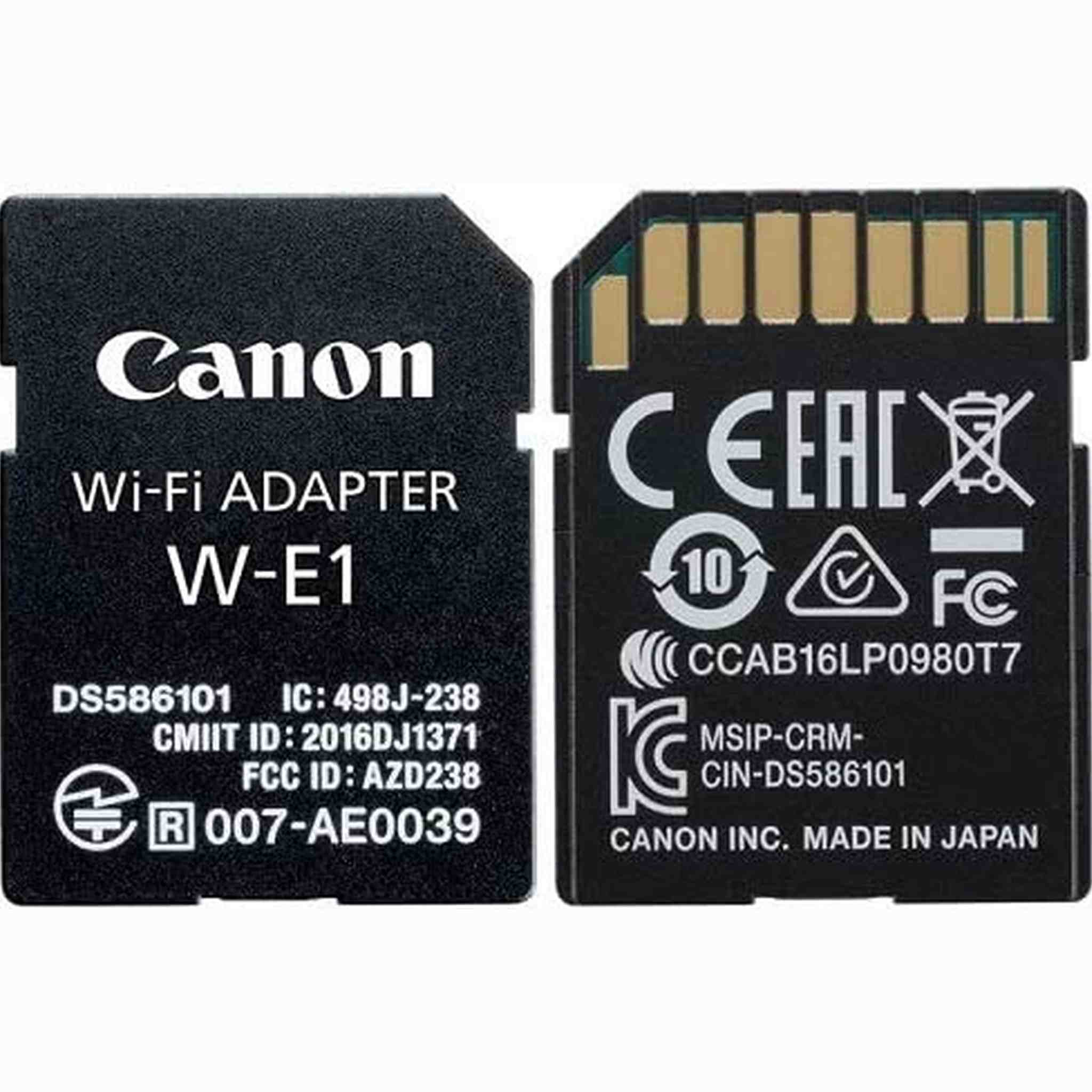 Canon WI-FI Adapter W-E1, Internal Wireless 1716C001 Wi-Fi 4 802.11n , WLAN Canon