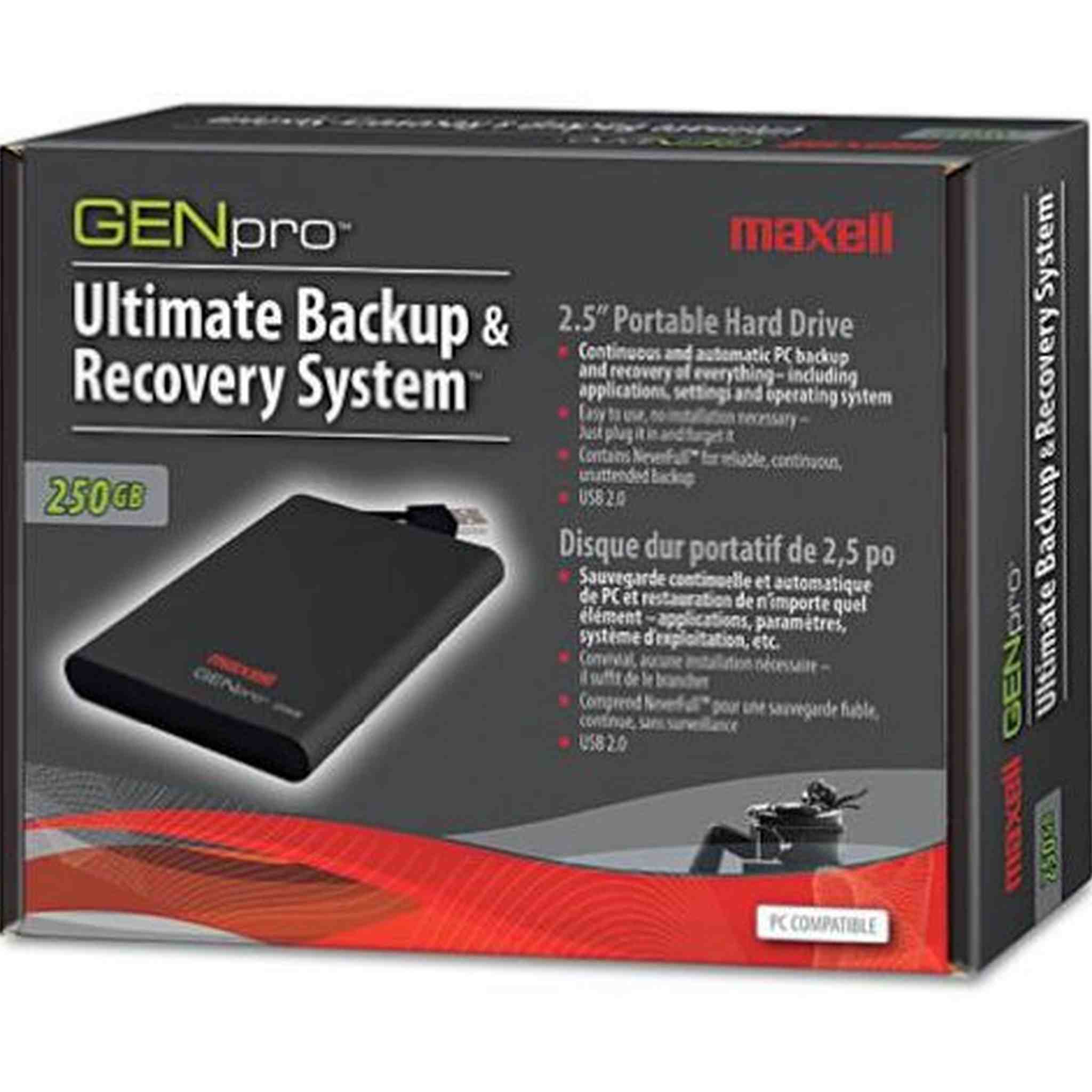 Maxell Genpro Portable Hard Drive 665206 Maxell