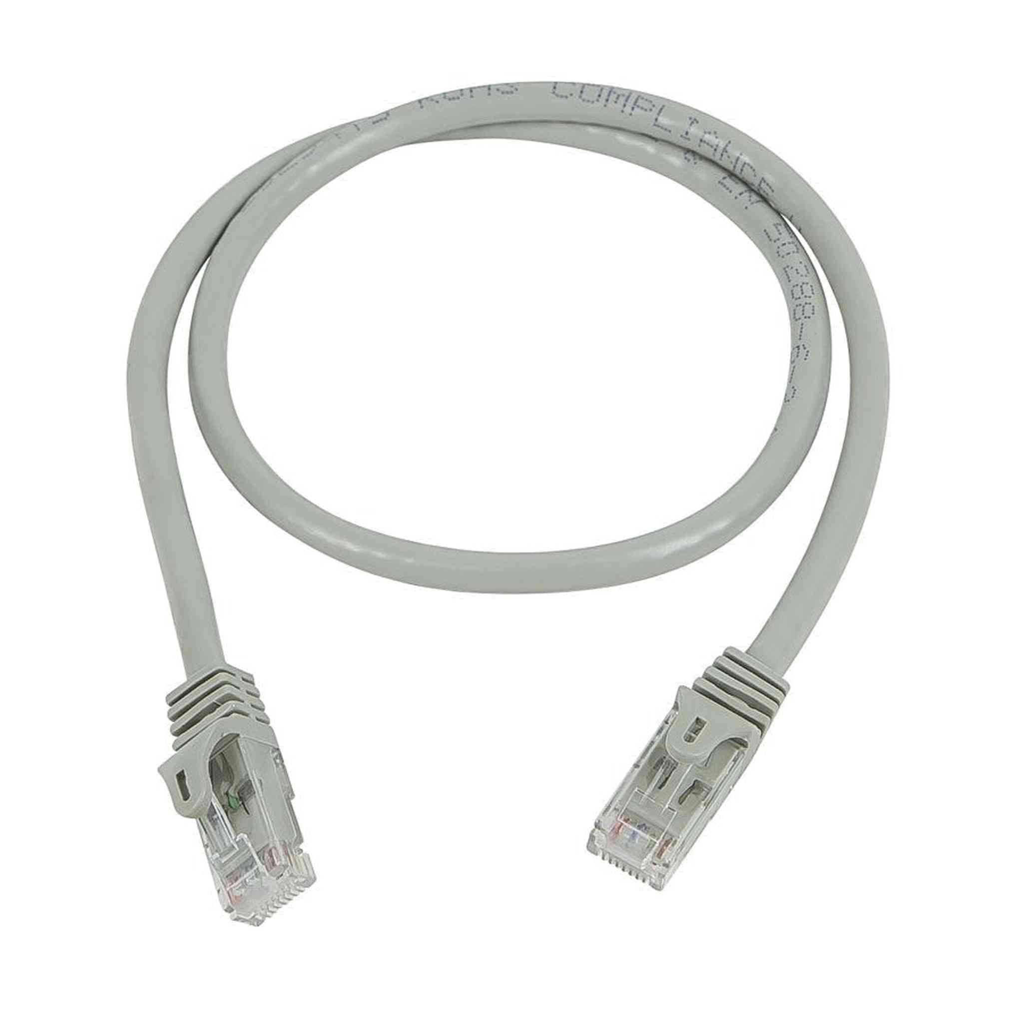 Monoprice Flexboot Cat5e Ethernet Patch Cable - Network Internet Cord - RJ45, Stranded, 350Mhz, UTP, Pure Bare Copper Wire, 24AWG, 0.5ft, Gray Monoprice