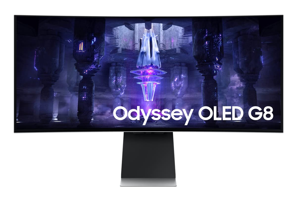 SAMSUNG 34-Inch Odyssey G85SB Series OLED Ultra WQHD Curved Gaming Monitor, 175Hz, 0.03ms, DisplayHDR True Black 400, AMD FreeSync Premium Pro, Advanced Game Streaming, LS34BG850SNXZA, 2023 Samsung