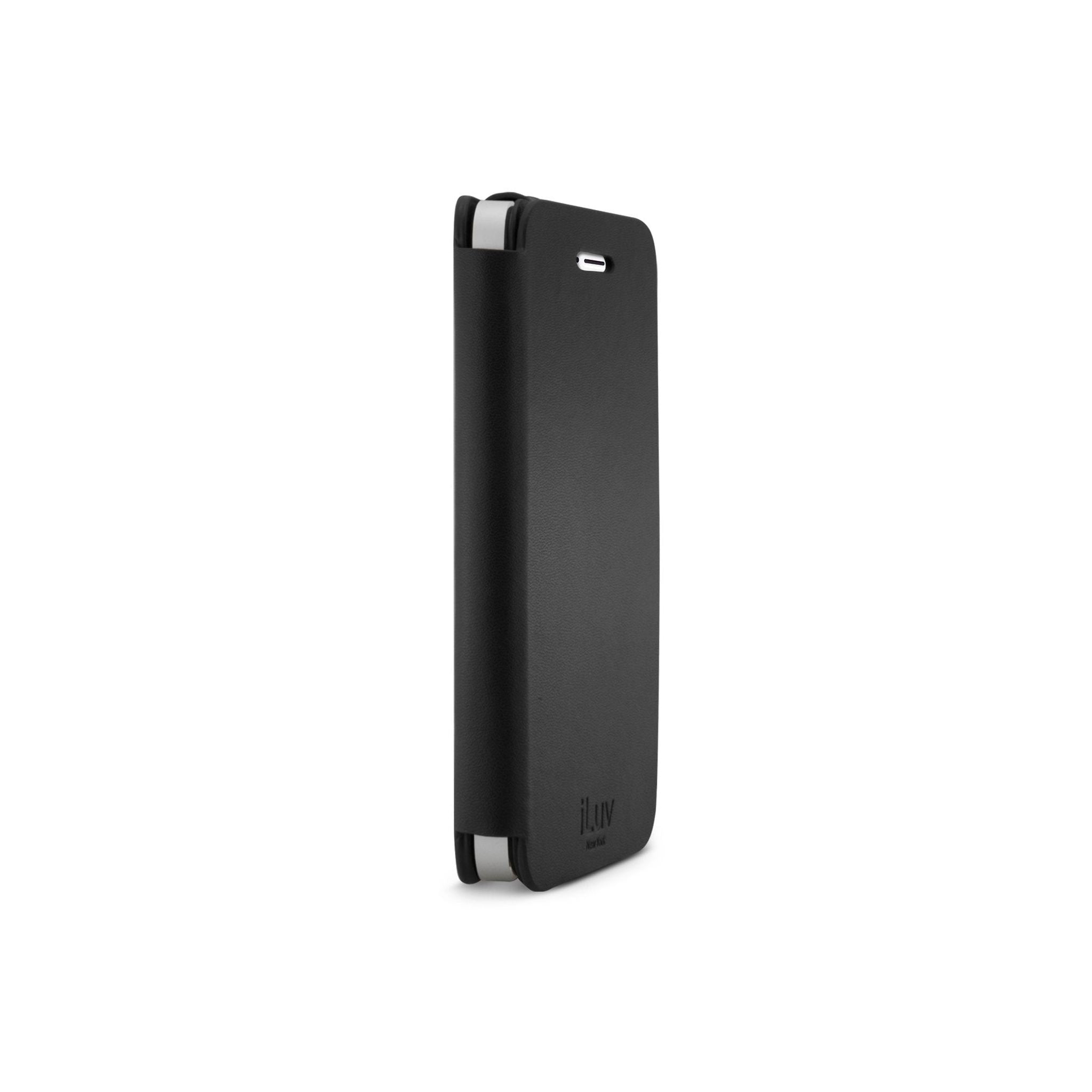 iLuv ICA7J346BLK Pocket Agent Premium Appointed Leather for Apple iPhone 5 - 1 Pack - Retail Packaging - Black iLuv