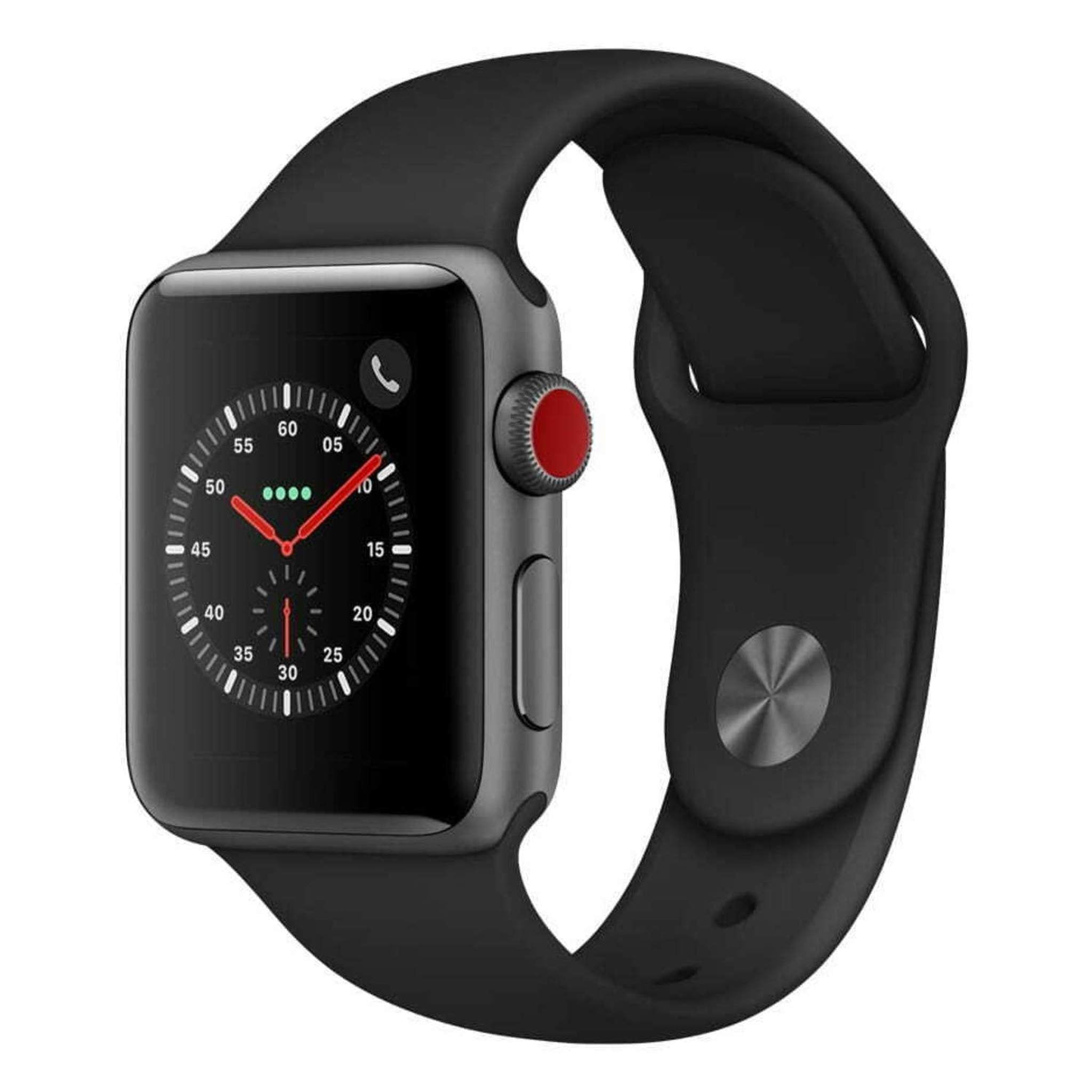 Apple Watch Series 3 42mm Smartwatch GPS Only, Space Gray Aluminum Case, Black Sport Band 6th Ave Electronics