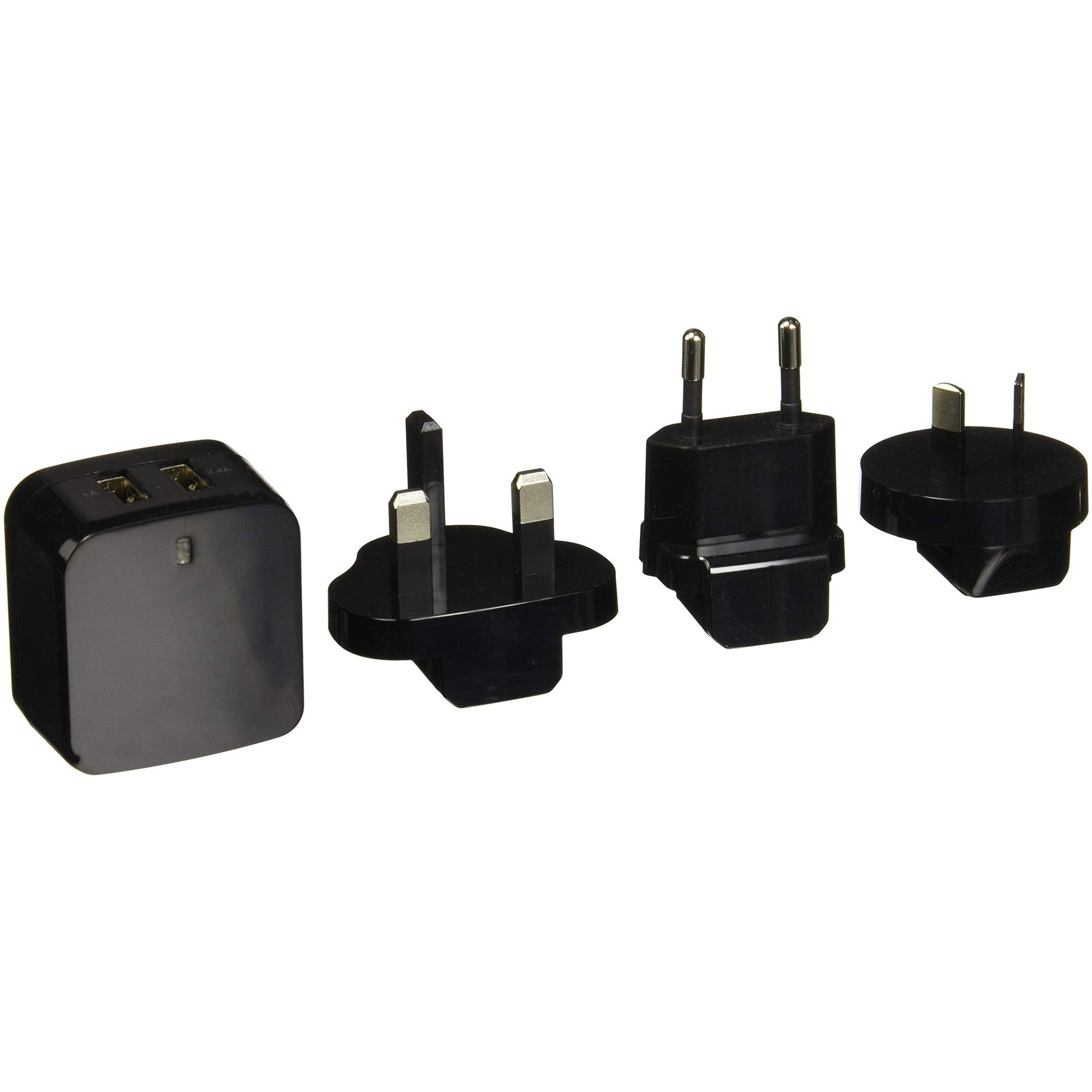 StarTech.com Travel USB Wall Charger - 2 Port - Black - Universal Travel Adapter - International Power Adapter - USB Cha StarTech