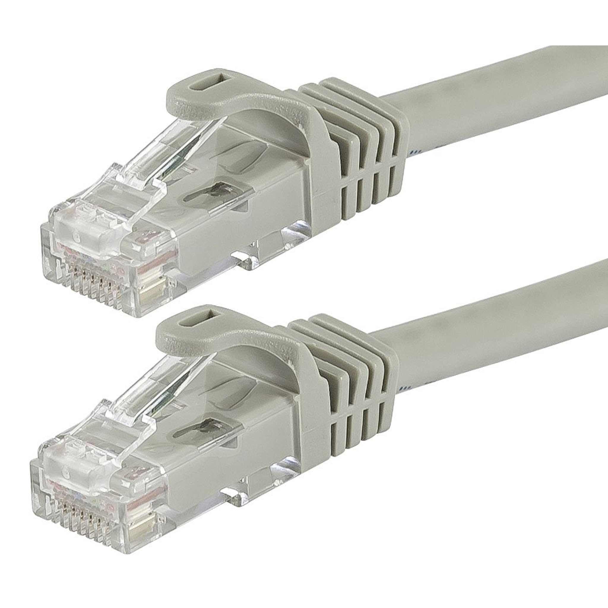 Monoprice Flexboot Cat5e Ethernet Patch Cable - Network Internet Cord - RJ45, Stranded, 350Mhz, UTP, Pure Bare Copper Wire, 24AWG, 0.5ft, Gray Monoprice