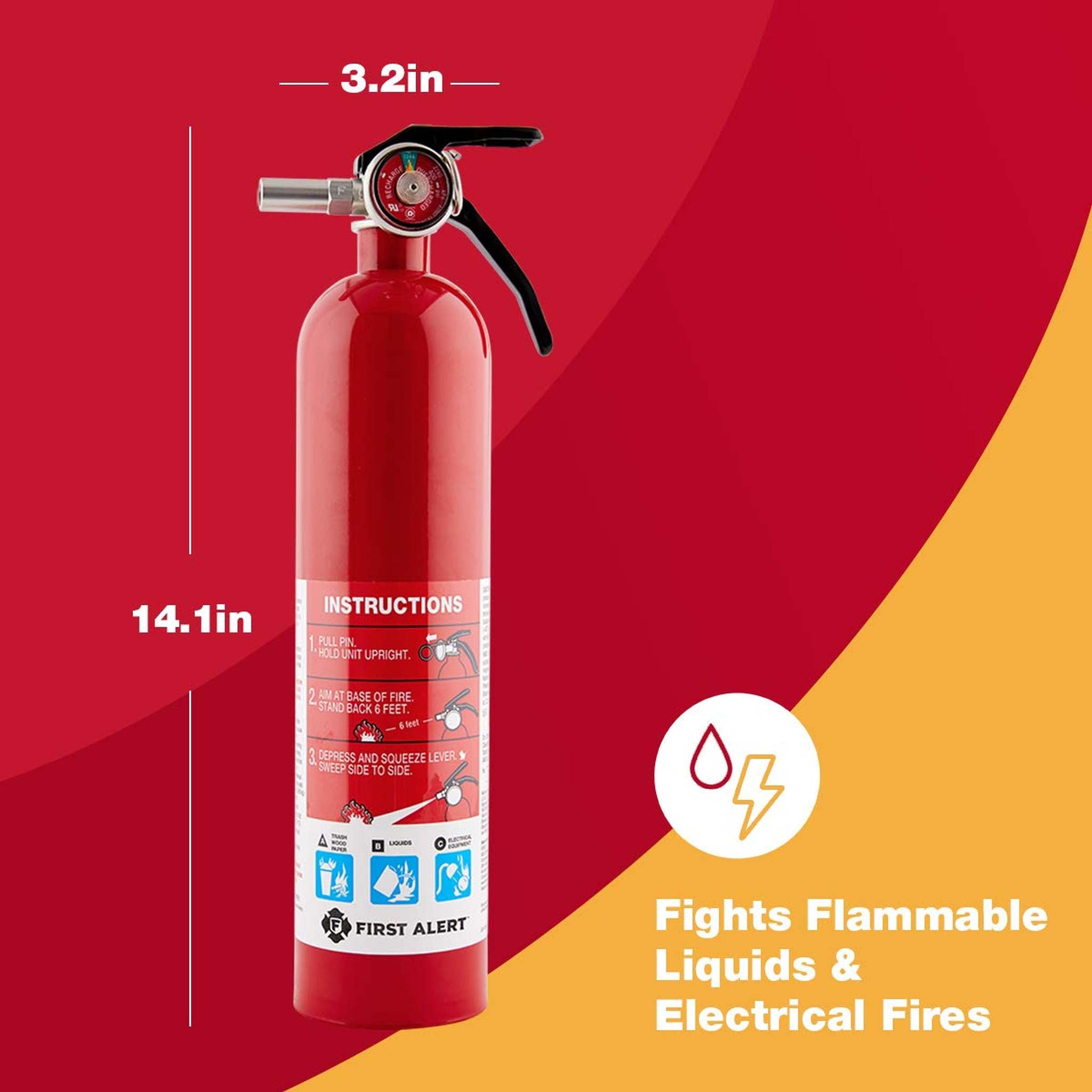 First Alert Fire Extinguisher - Garage Fire Extinguisher - Red - Garage10 FE10GR First Alert