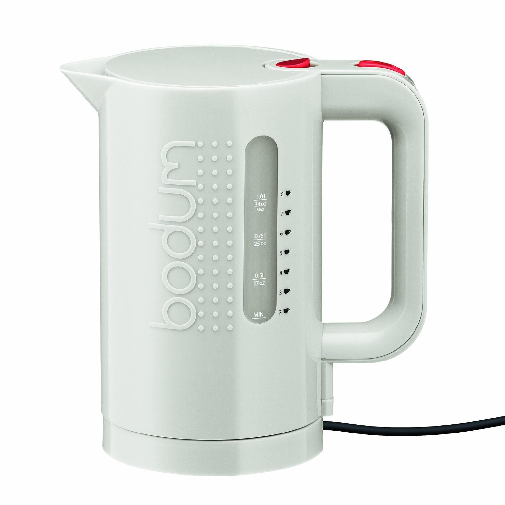 Bodum 11452-913US Bistro Electric Water Kettle, 34 Ounce, White Bodum