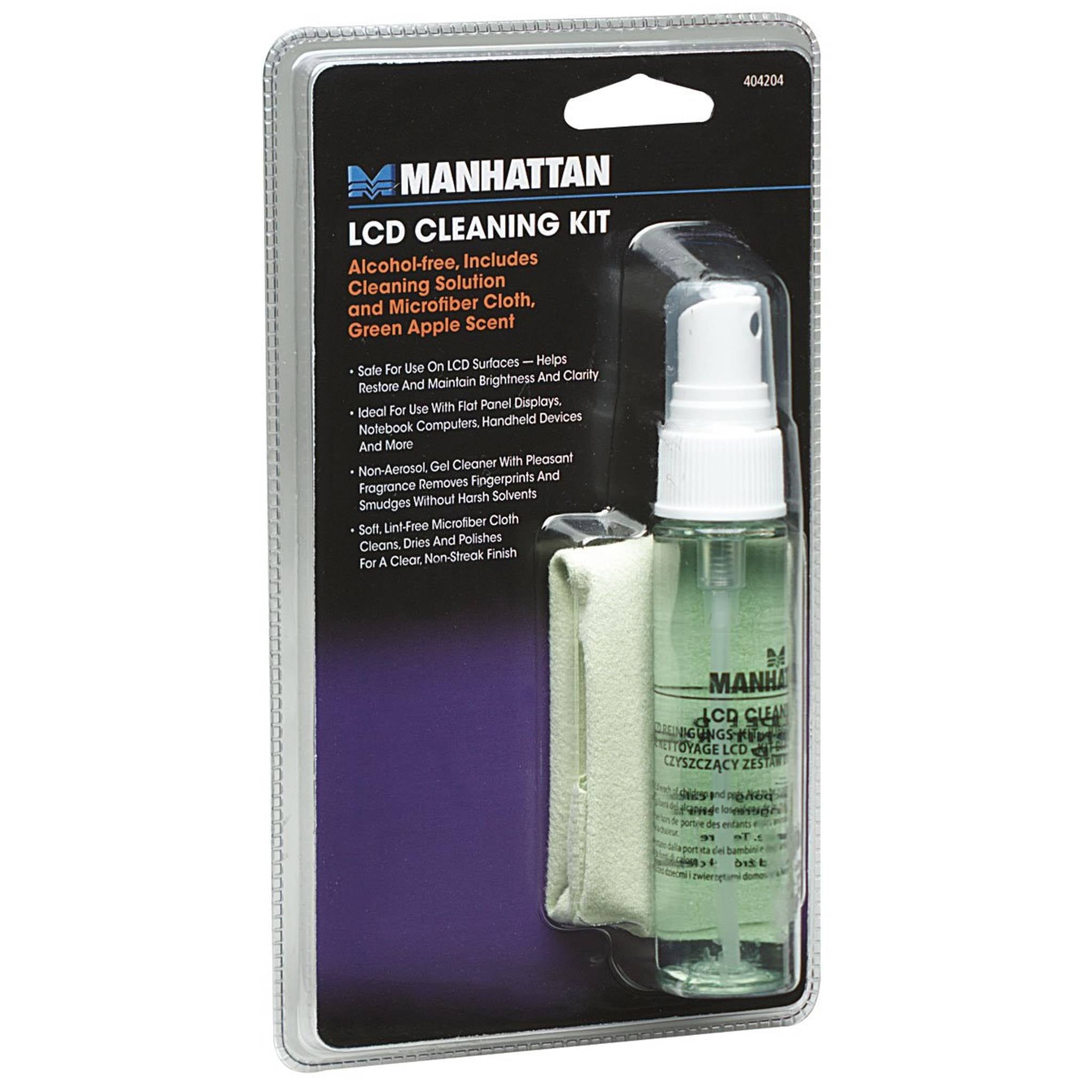 MANHATTAN 404204 LCD Cleaning Kit, Green Apple Scent Manhattan