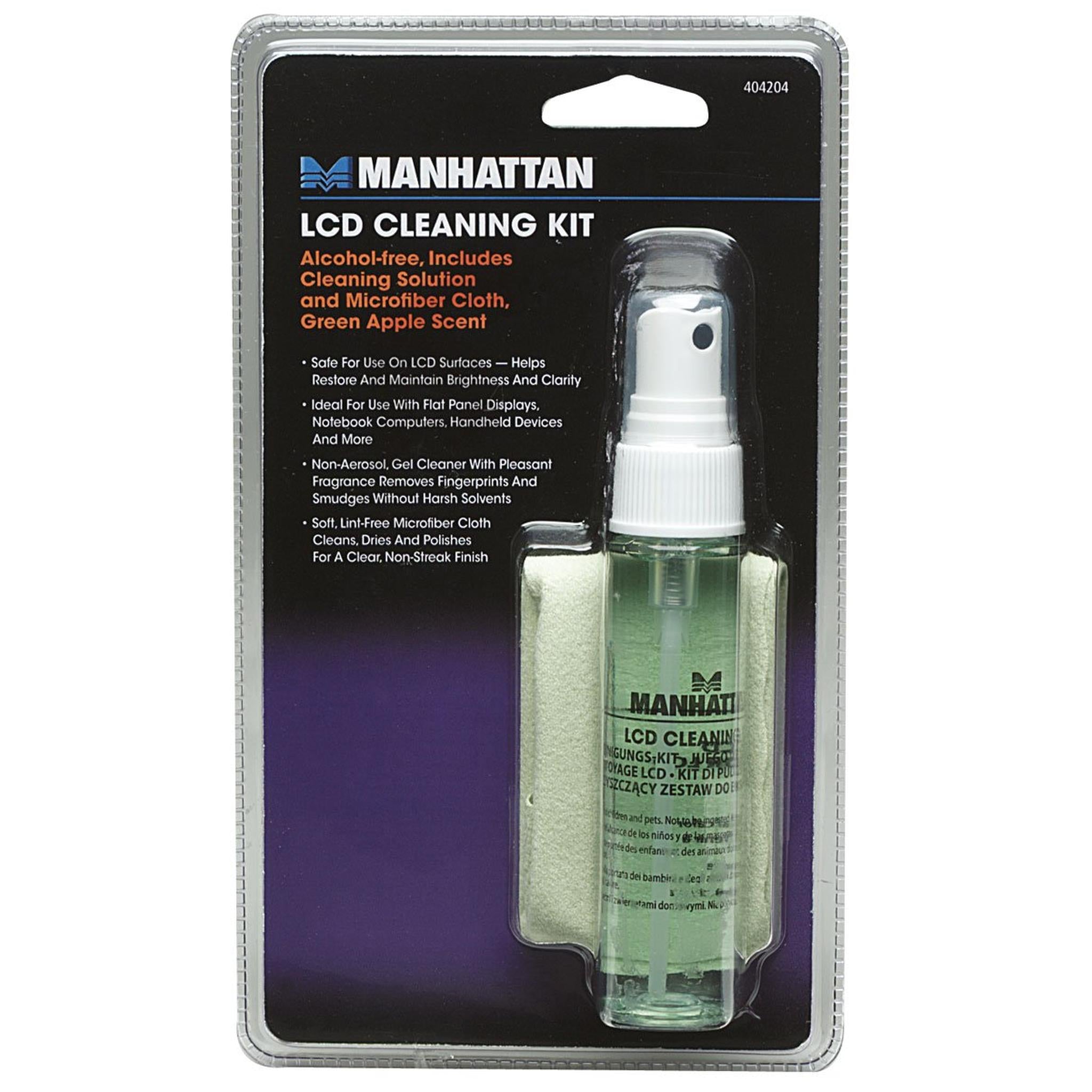 MANHATTAN 404204 LCD Cleaning Kit, Green Apple Scent Manhattan