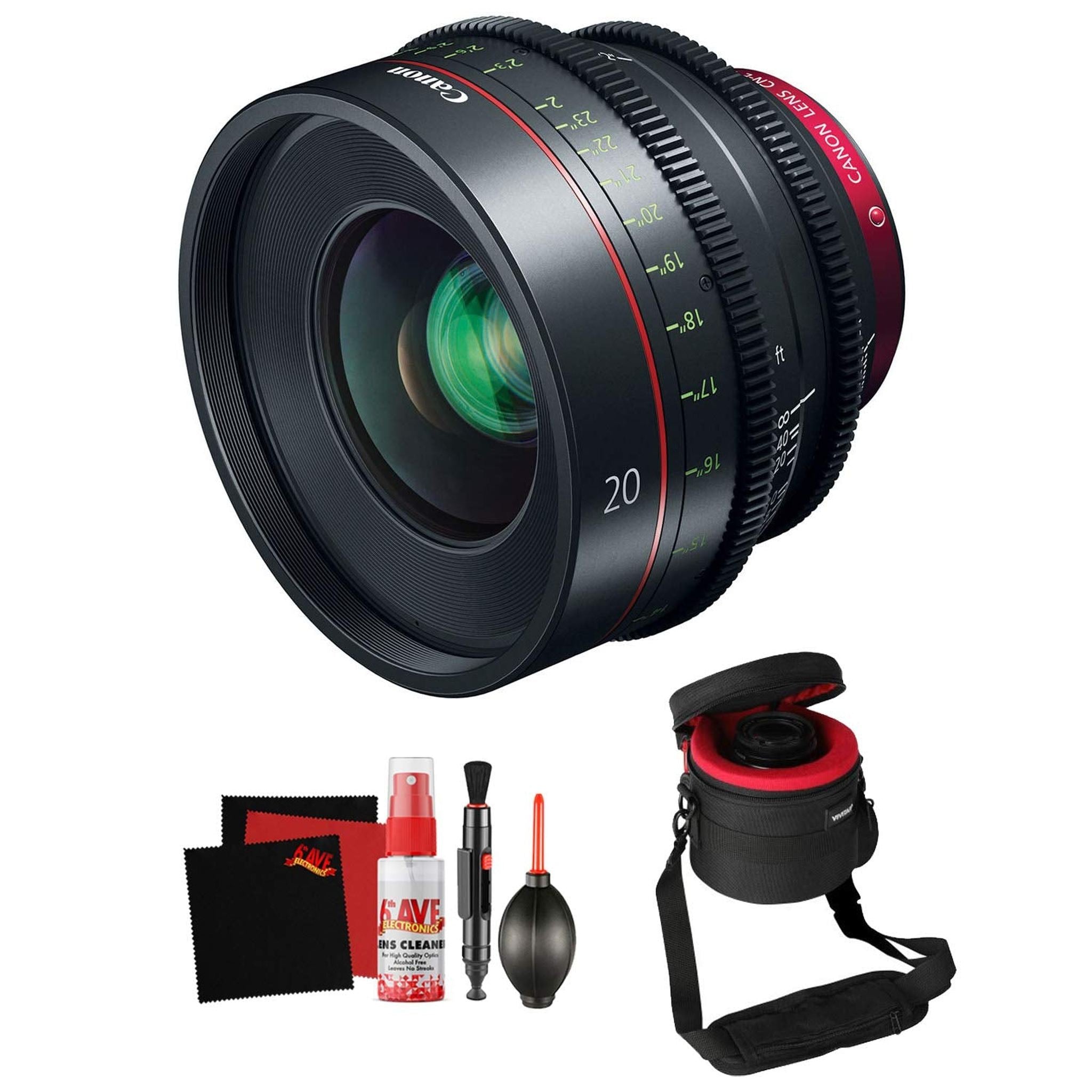 Canon CN-E 20mm T1.5 L F Cinema Prime Lens (EF Mount) Professional Filmmaker Bundle