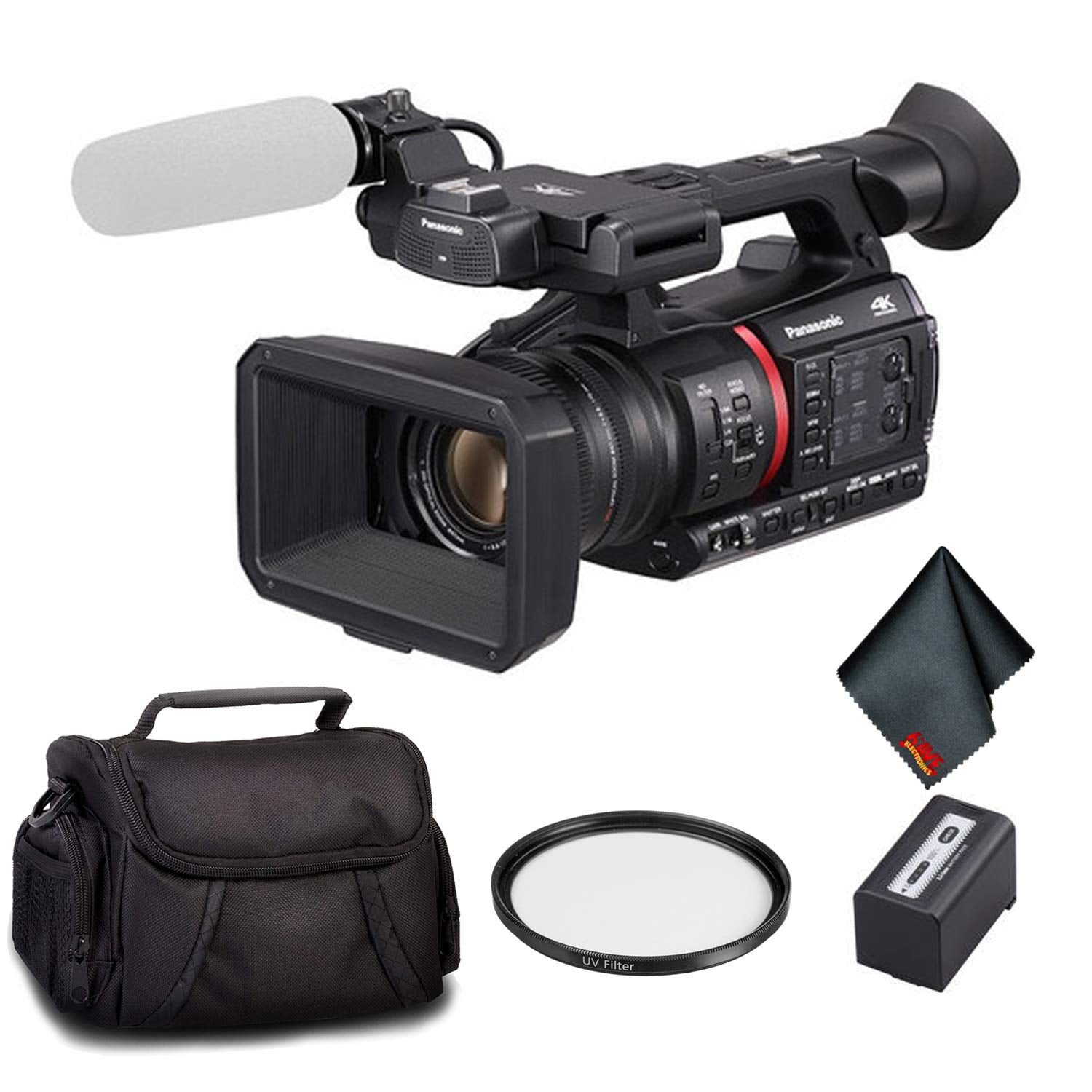 Panasonic AG-CX350 4K Camcorder - Bundle Kit with UV Filter + Carrying Case and More Panasonic