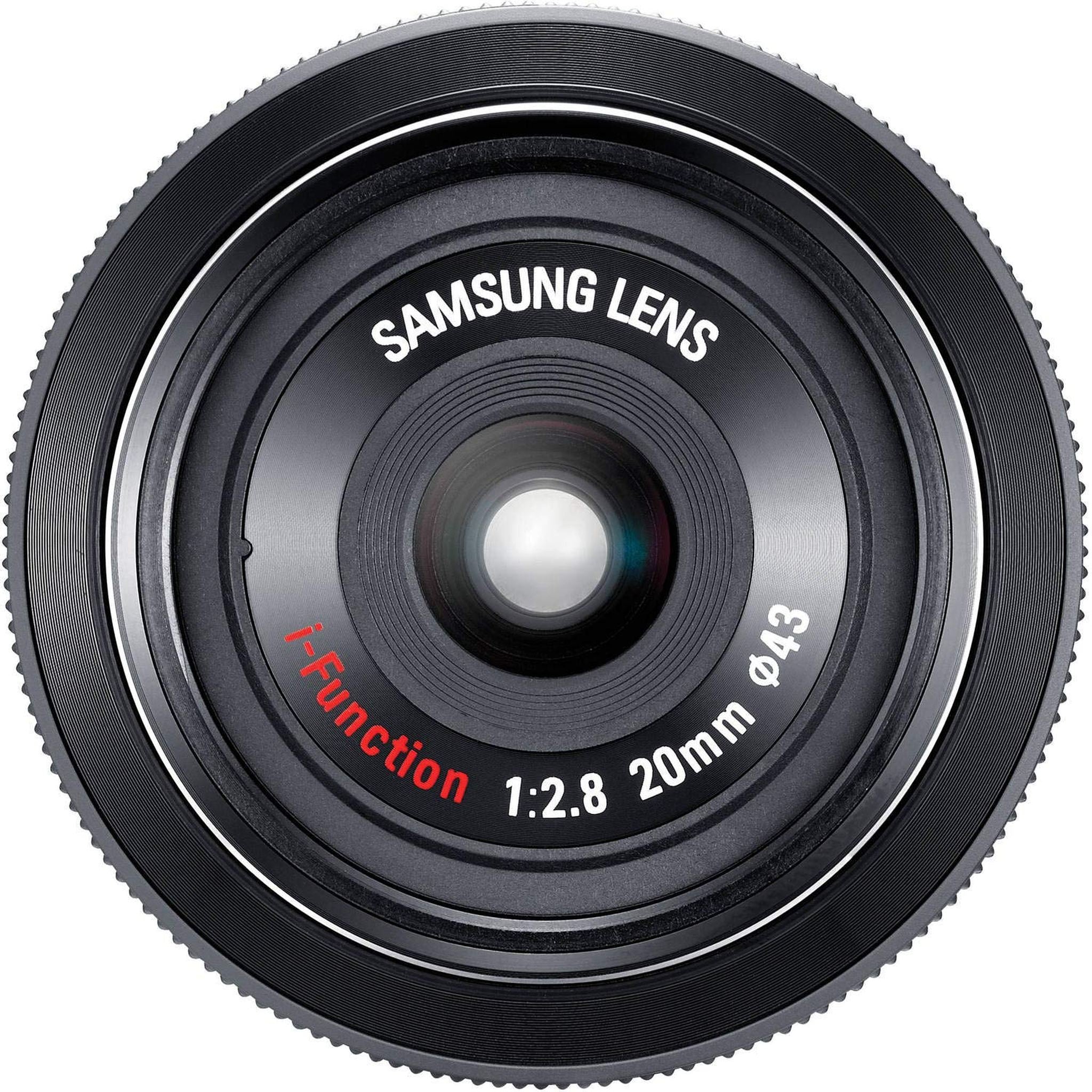 Samsung 20mm f/2.8 Pancake Lens for NX10 / NX100 Black with Pro Filter Renewed - Reconditioned Samsung