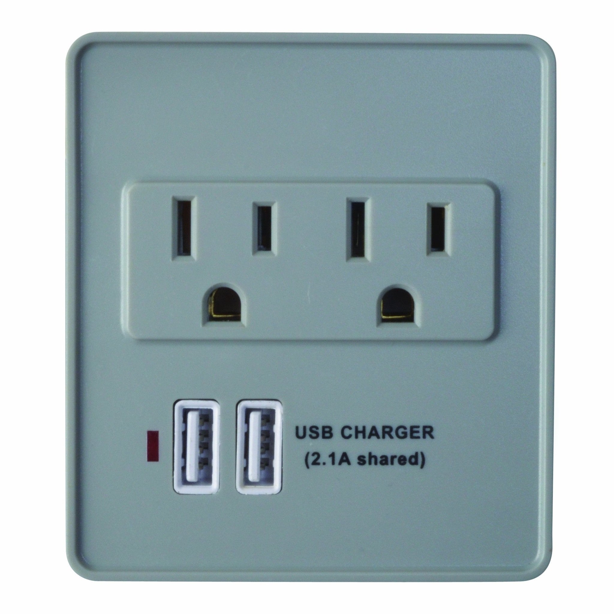 Woods 410517821 2 Outlet 2 USB Wall Tap Surge Protector Woods