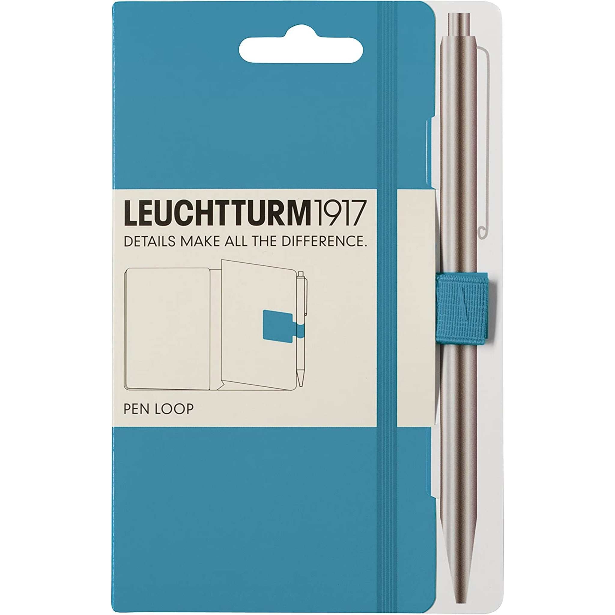 Leuchtturm1917 Self-Adhesive Pen Loop/Holder for Notebooks, Elastic, Nordic Blue 354690 Leuchtturm