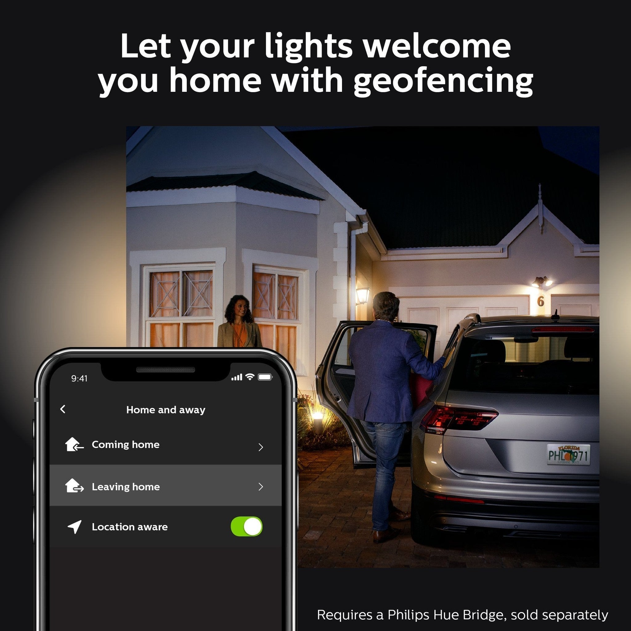 Philips Hue Inara White Outdoor Lantern, Wall Fixture & 1 Hue White A19 LED Smart Bulb, Use with Alexa, Homekit & Google Philips Hue