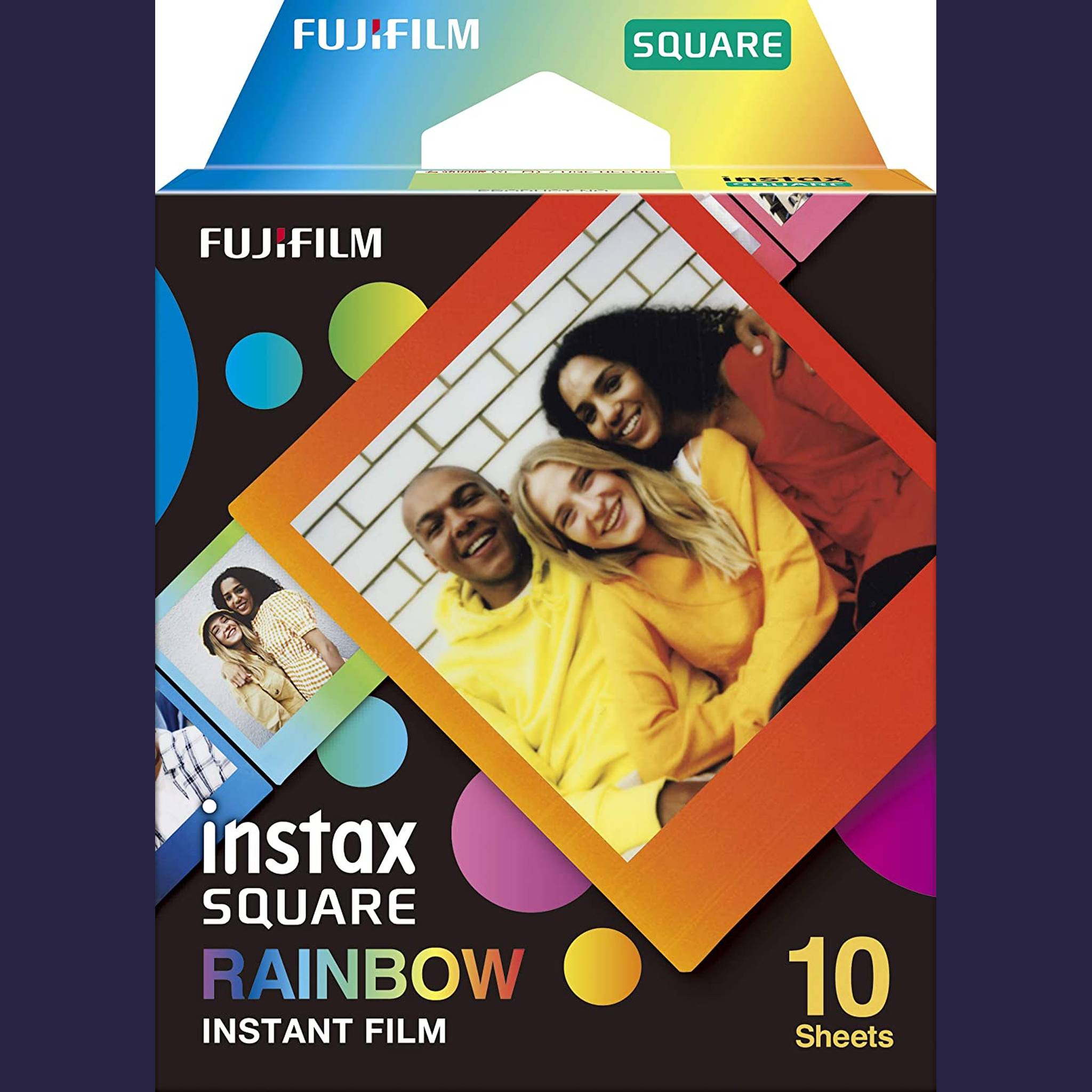 Fujifilm Instax Square Rainbow Film - 10 Exposures Fujifilm