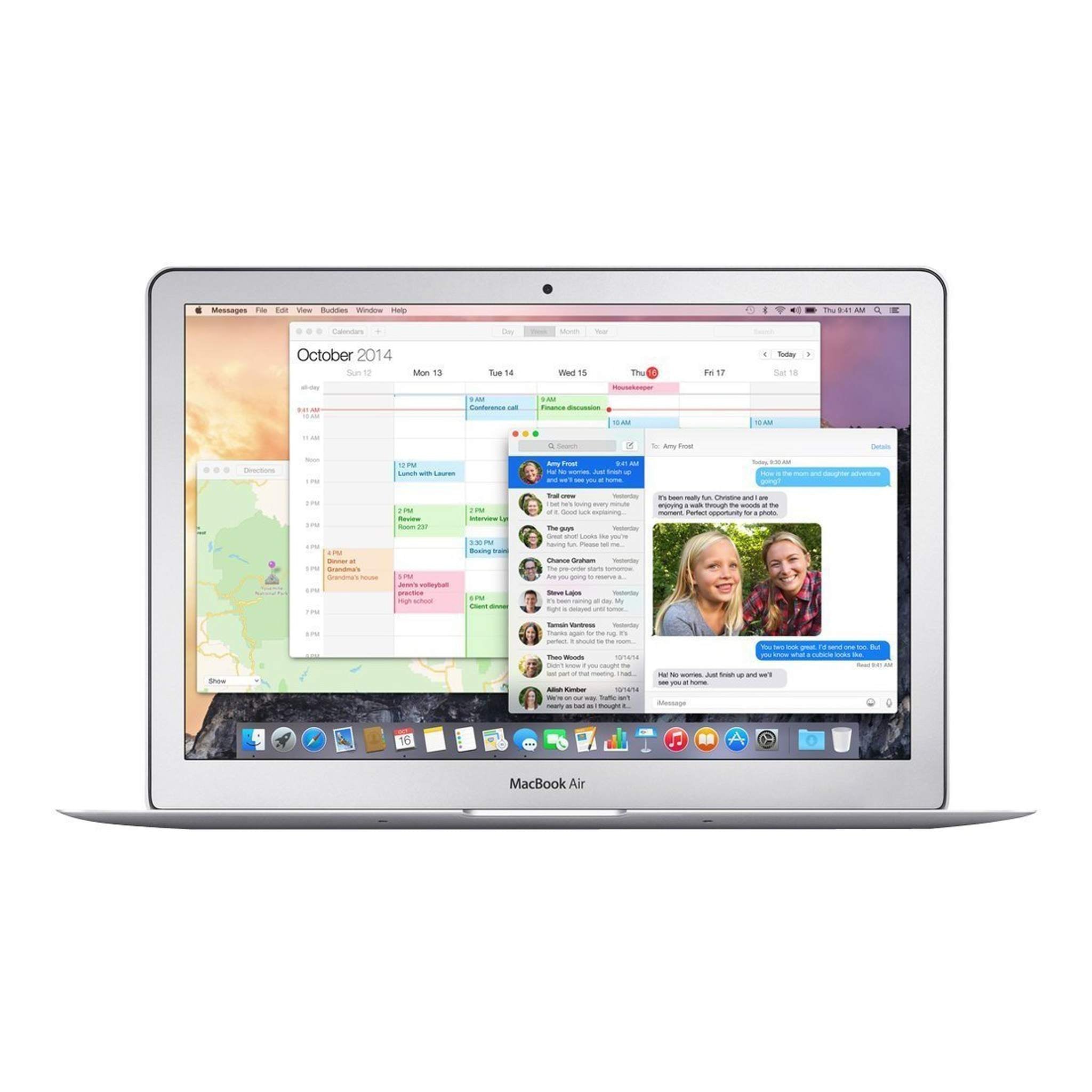 Apple MacBook Air MJVM2LL/A 11.6-Inch Laptop 1.6 GHz Intel Core i5, 128 GB SSD, Integrated Intel HD Graphics 6000, Mac OS X 10.10 Yosemite Apple