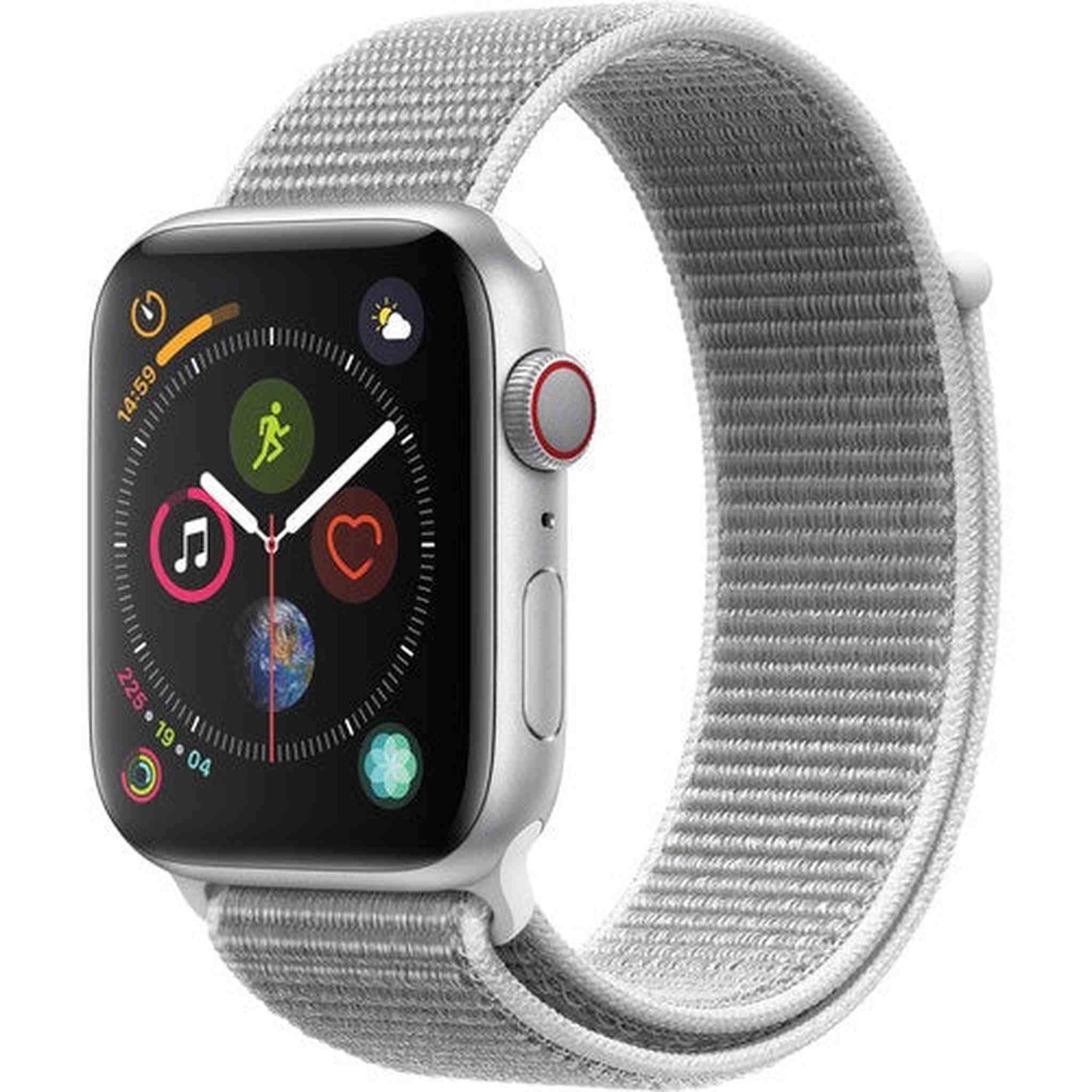 Apple Watch Series 4 GPS + Cellular 44mm Aluminum Case, Silver Apple