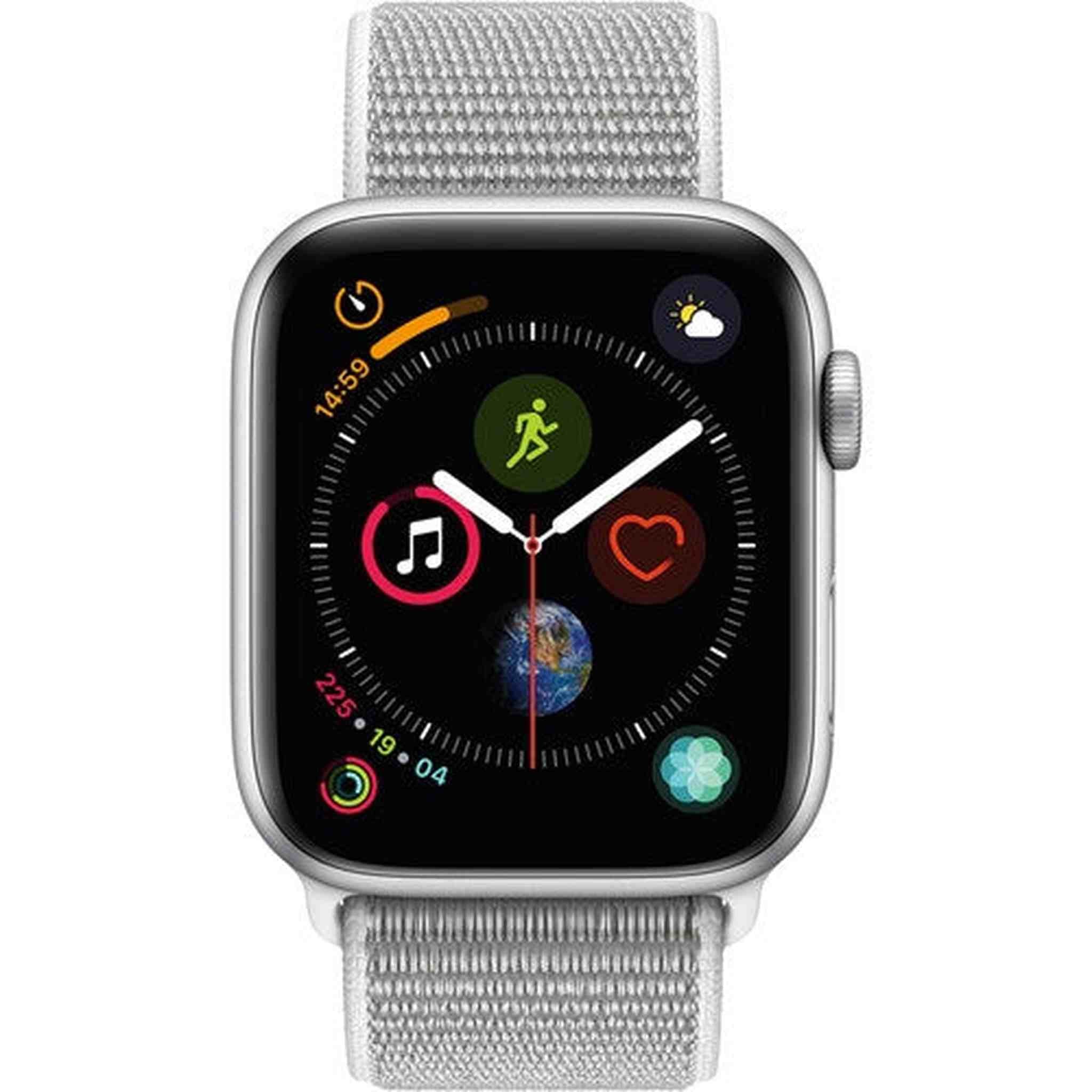 Apple Watch Series 4 GPS + Cellular 44mm Aluminum Case, Silver Apple