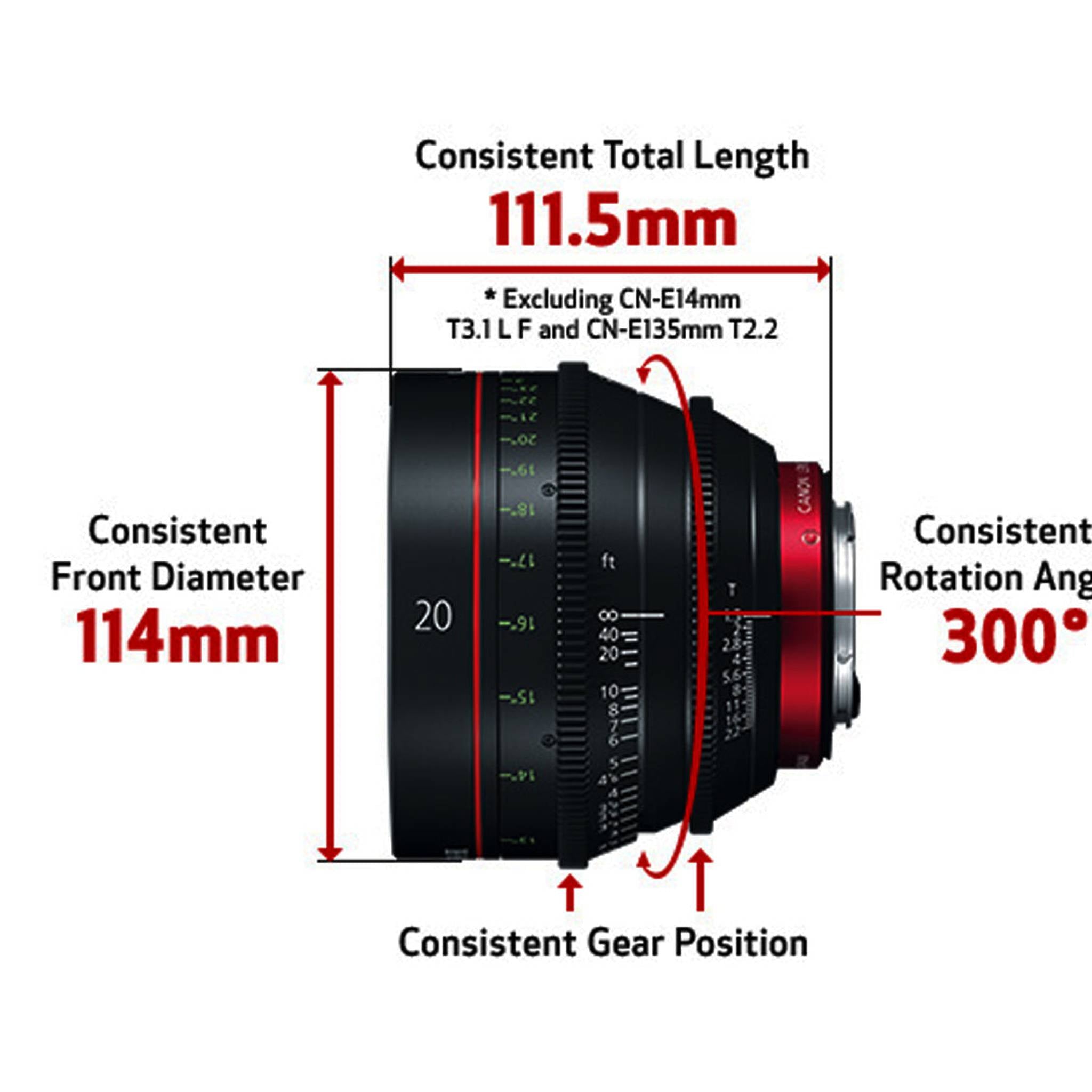 Canon CN-E 14mm T3.1 L F Cinema Lens EF Mount USA Model Canon