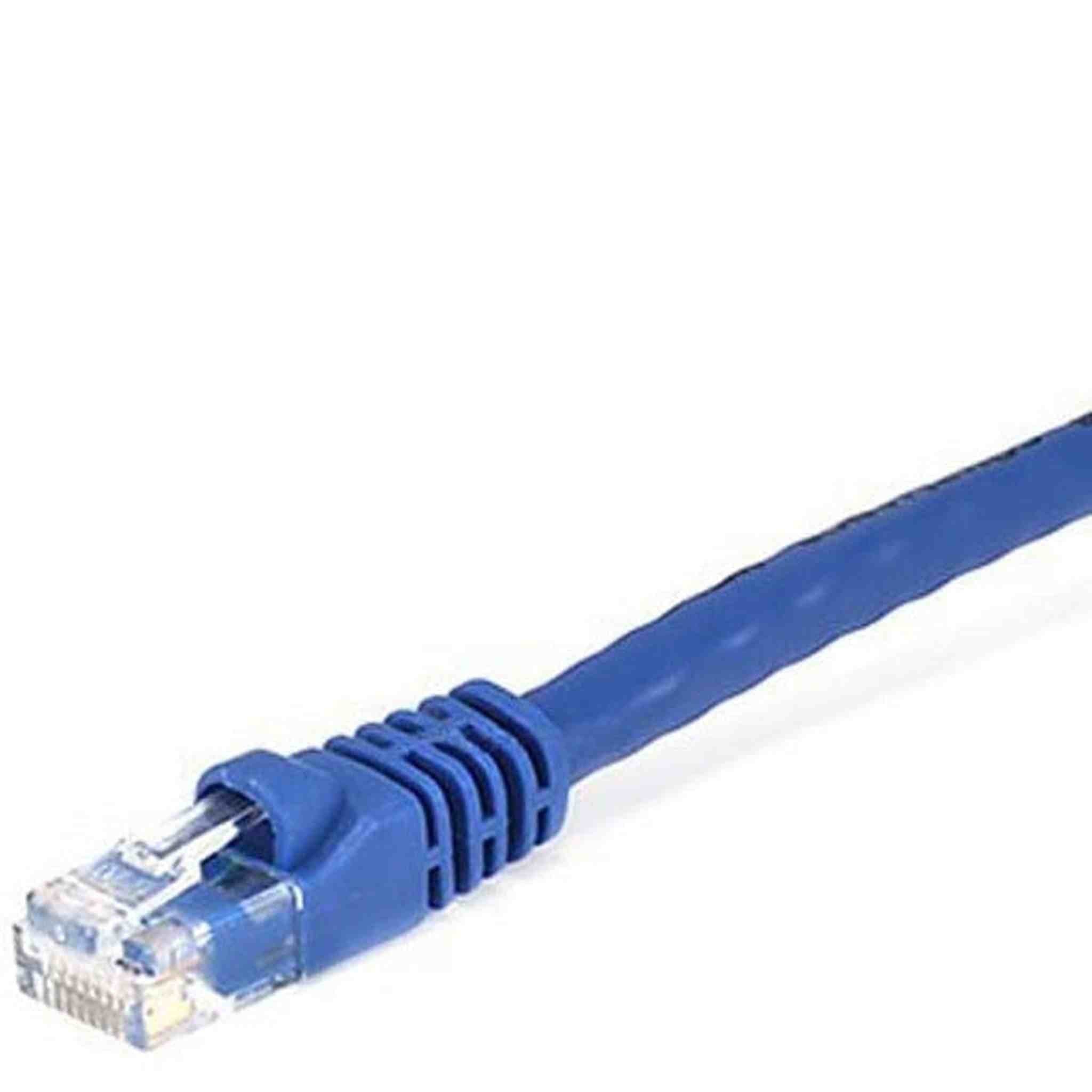 Monoprice Flexboot Cat5e Ethernet Patch Cable - Network Internet Cord - RJ45, Stranded, 350Mhz, UTP, Pure Bare Copper Wire, 24AWG, 0.5ft, Blue Monoprice