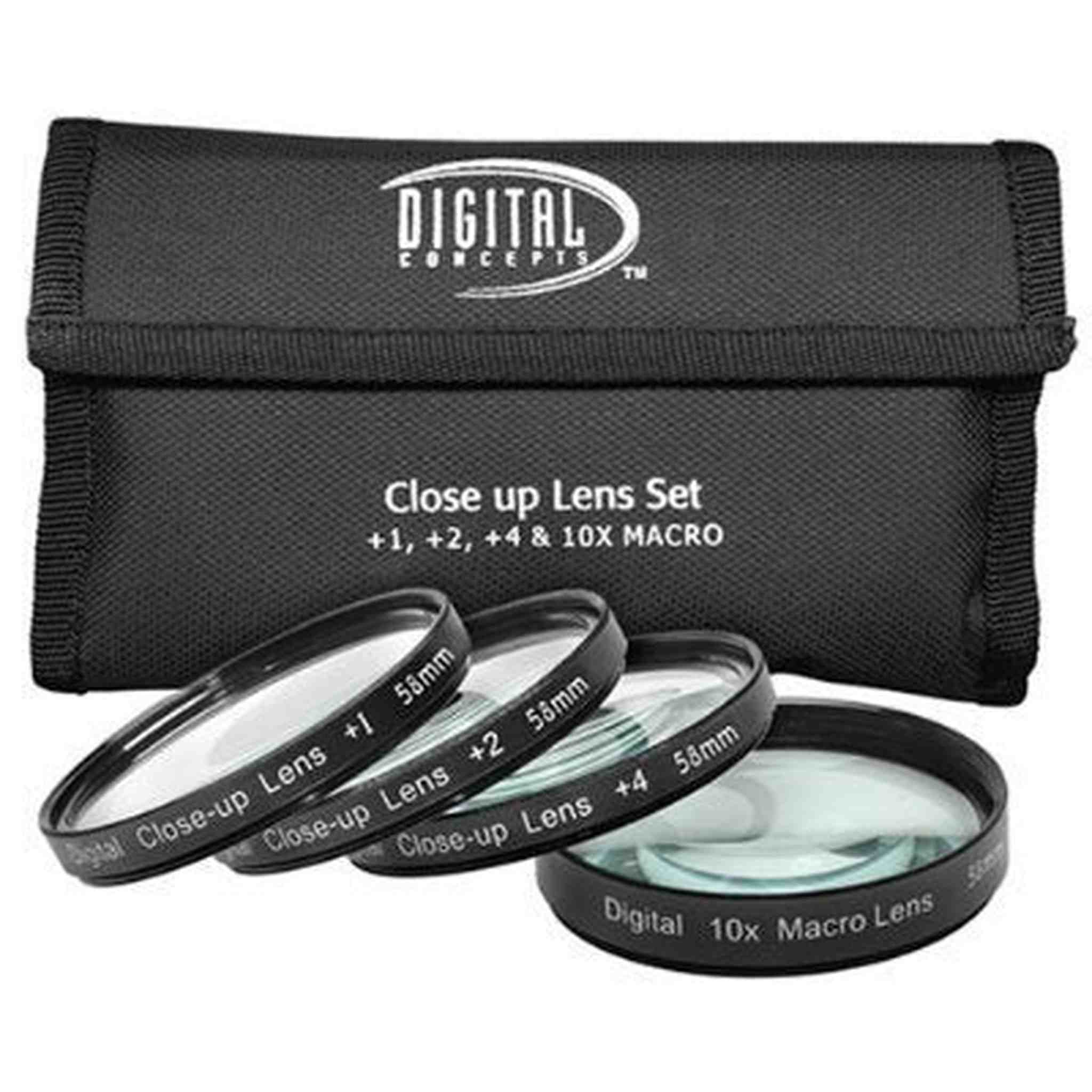 Digital Concepts cl-58 58mm 4-Piece Multi-Coated Camera Lens Filter Sets Vivitar