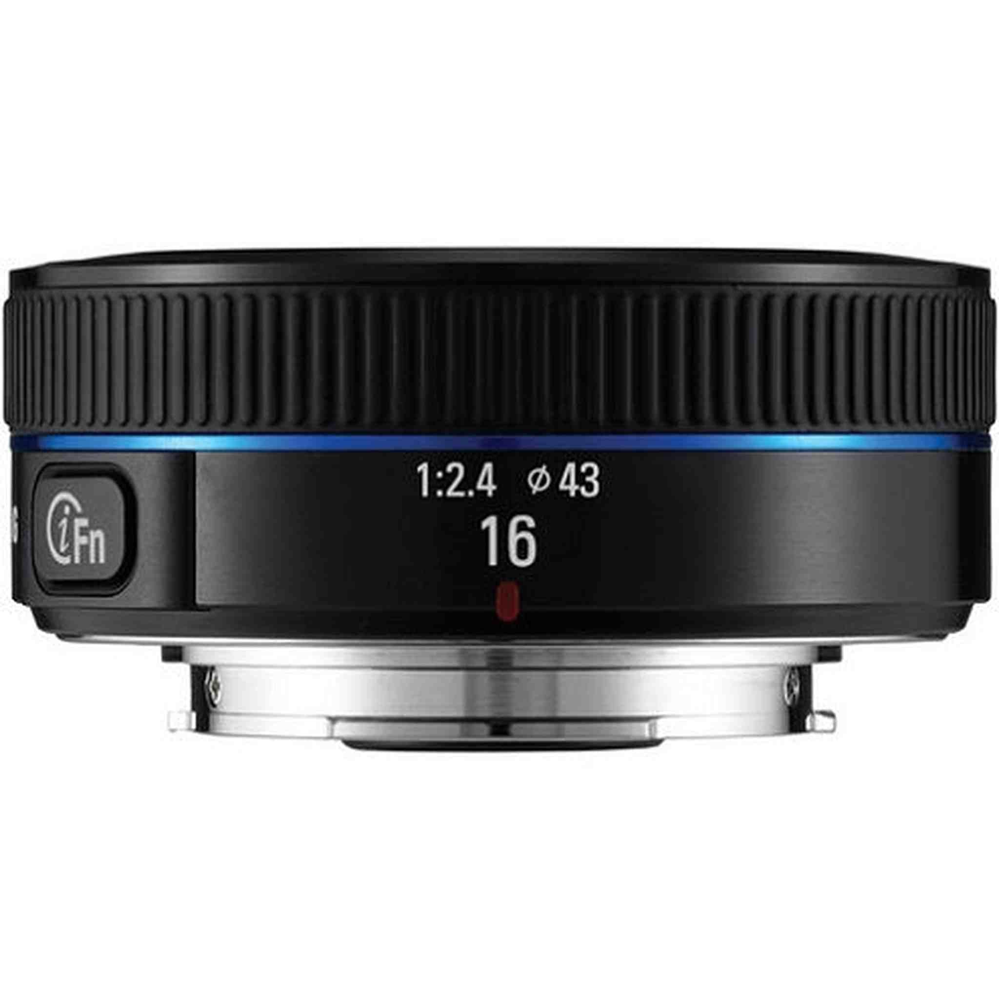 Samsung NX 16mm f/2.4 Camera Lens Black - Fixed Samsung