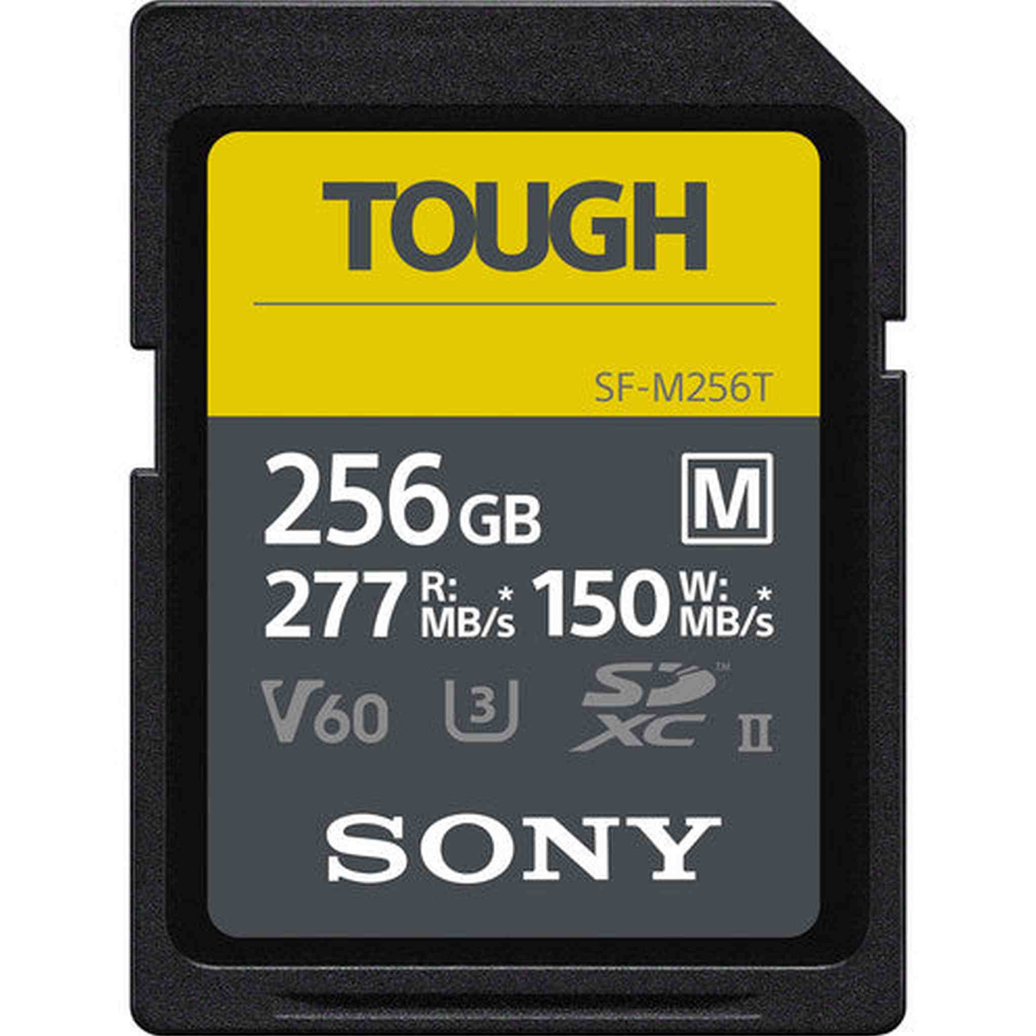 Sony TOUGH-M series SDXC UHS-II Card 256GB, V60, CL10, U3, Max R277MB/S, W150MB/S SF-M256T/T1 Sony