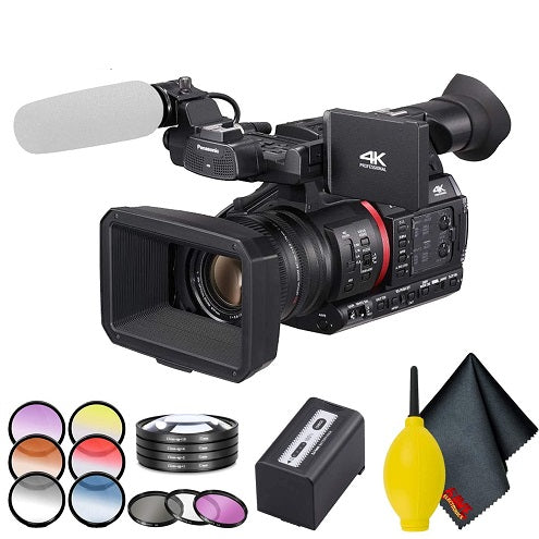 Panasonic AG-CX350 4K Camcorder Accessory Bundle with Cleaning Kit and Filter Kit Panasonic