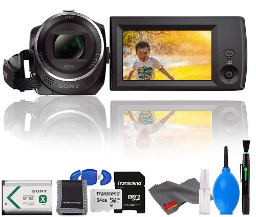 Sony HDR-CX405 HD Handycam with Memory Card Kit and Cleaning Kit Sony