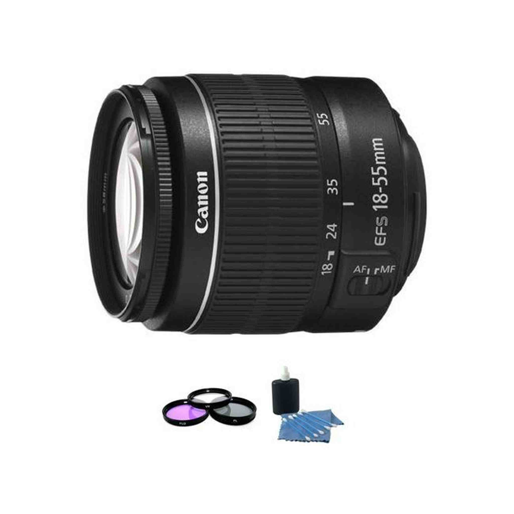 Canon EF-S 18-55mm f/3.5-5.6 III Lens + UV Kit & Cleaning Kit Canon