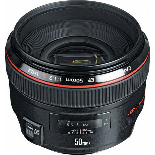 Canon EF 50 mm F/1.2 L USM Lens + UV Filter & Lens Cleaning Kit Canon