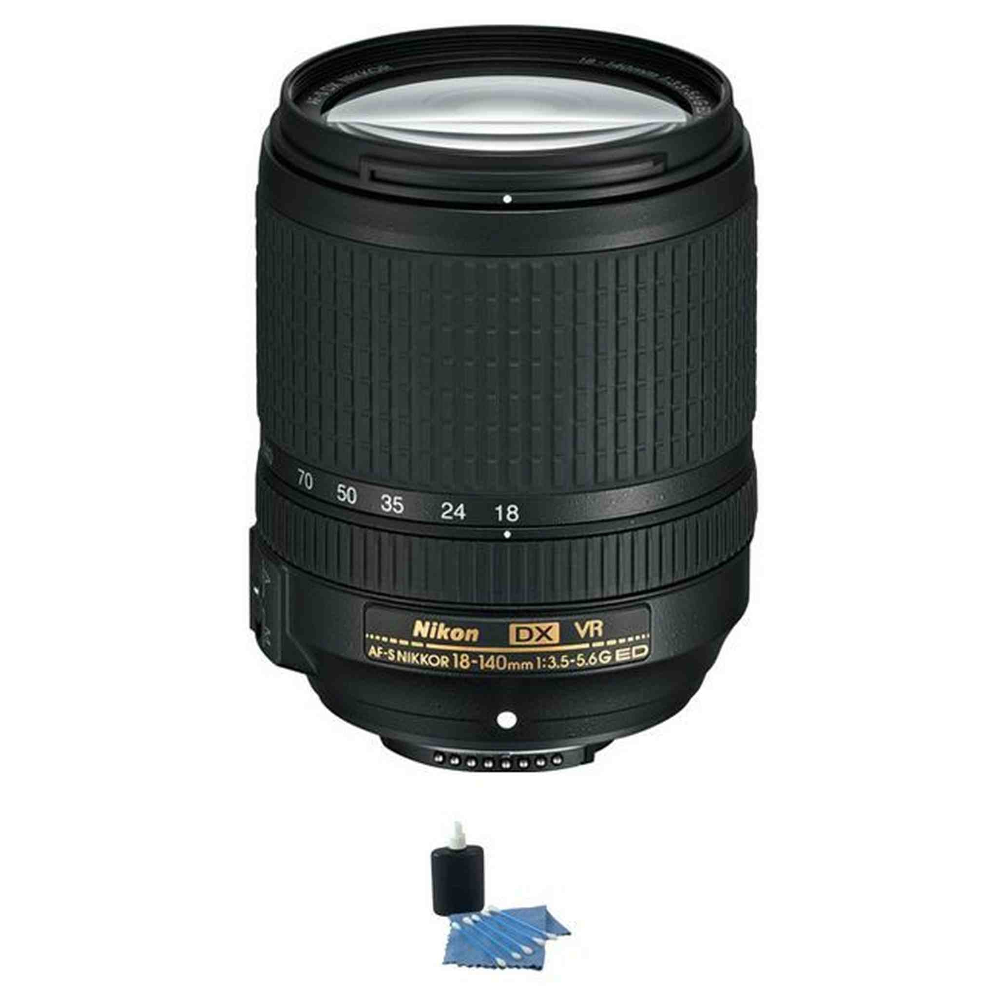 Nikon AF-S DX NIKKOR 18-140mm f/3.5-5.6G ED VR Lens w/Cleaning Kit Nikon