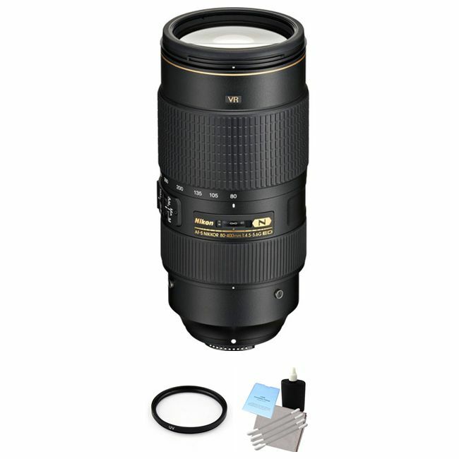 Nikon AF-S NIKKOR 80-400mm f/4.5-5.6G ED VR Lens + UV Filter & Cleaning Kit Nikon