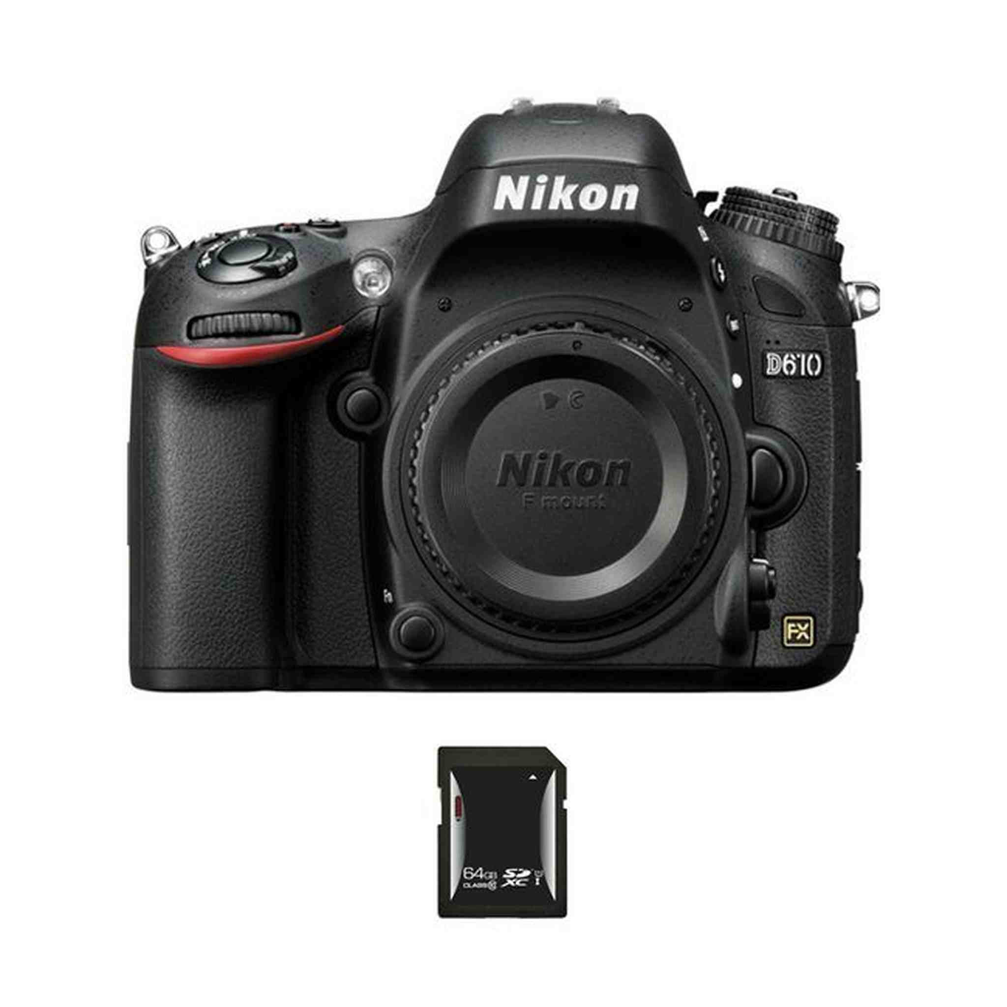 Nikon D610 DSLR Camera & 64GB SDXC Card Bundle Nikon