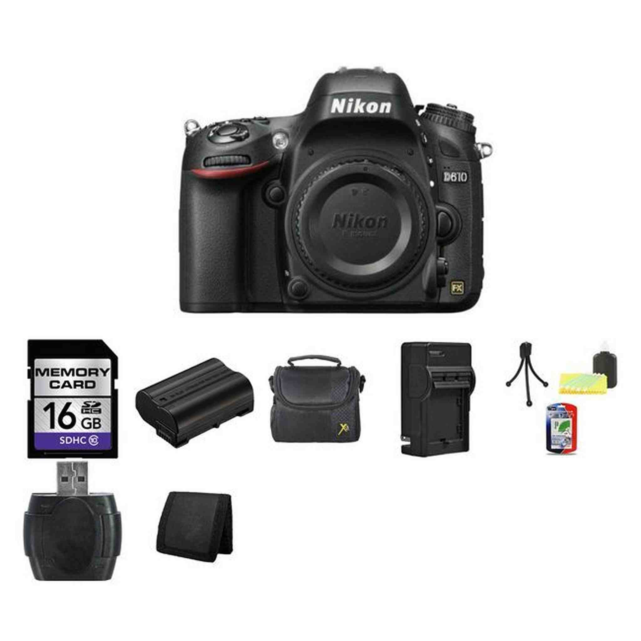 Nikon D610 Digital SLR Camera Body 16GB Package Nikon