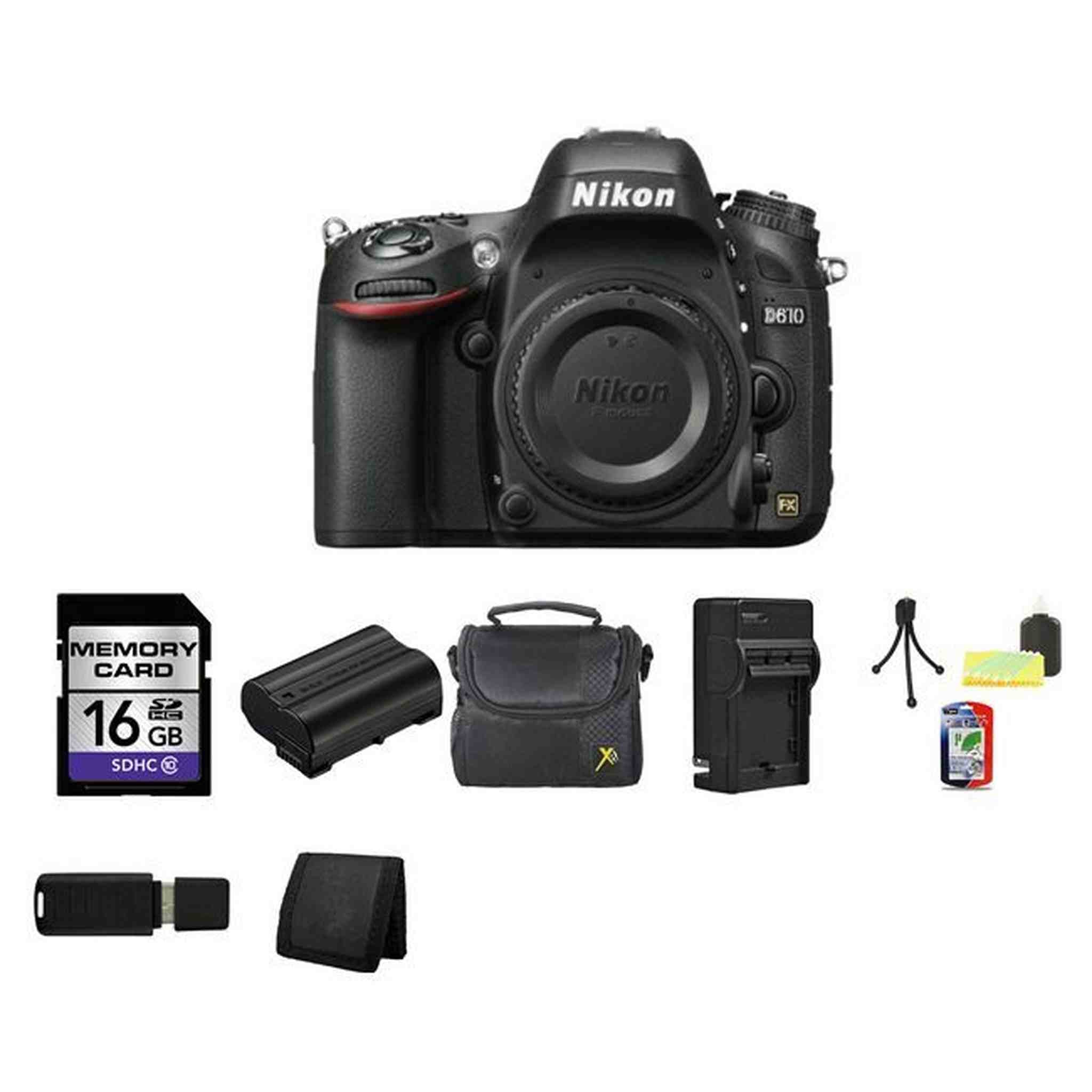 Nikon D610 Digital SLR Camera Body 16GB Package Nikon