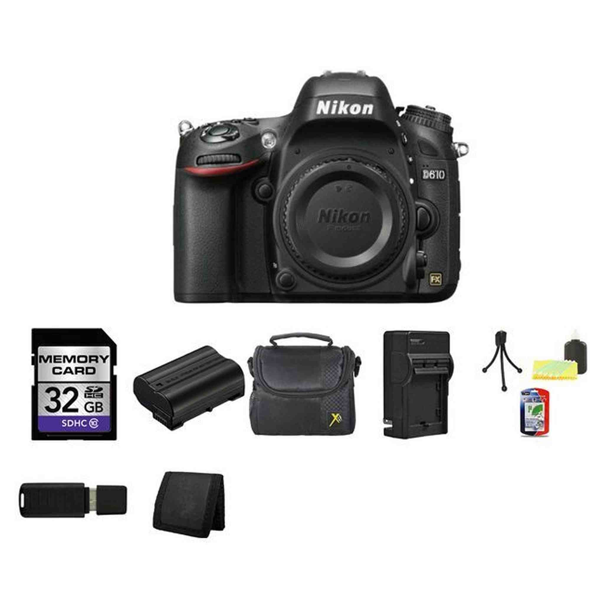 Nikon D610 Digital SLR Camera Body 32GB Package Nikon