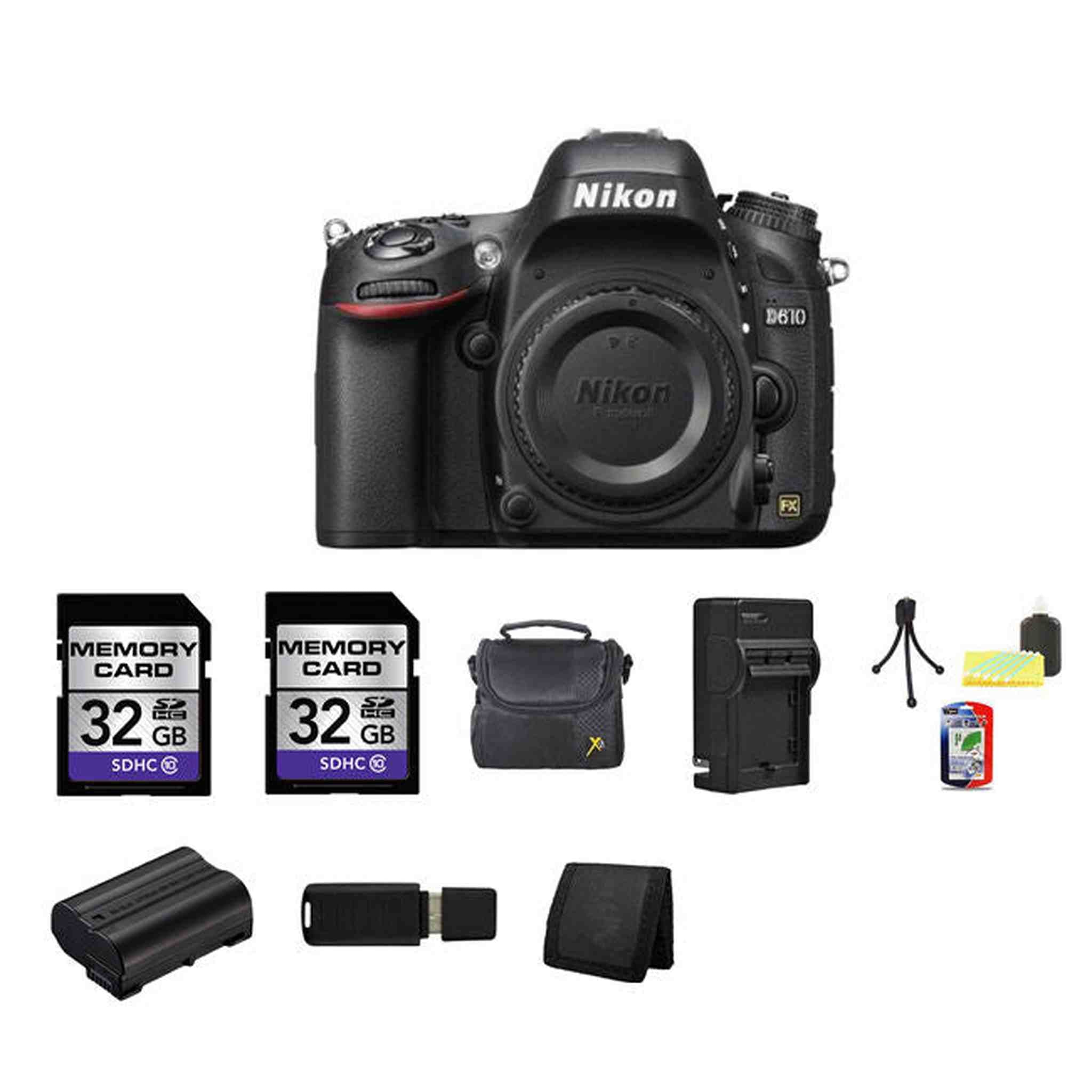 Nikon D610 Digital SLR Camera 64GB Package Nikon