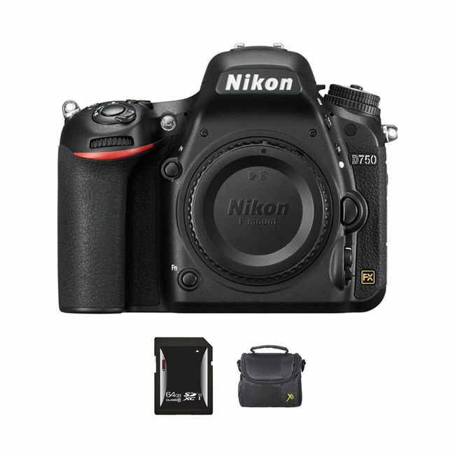 Nikon D750 DSLR Camera + 64GB & Case Bundle Nikon