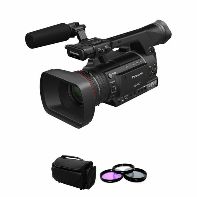 Panasonic AG-HPX250 P2 HD Hand-Held Camcorder + 3PC Filter Kit & Case Panasonic