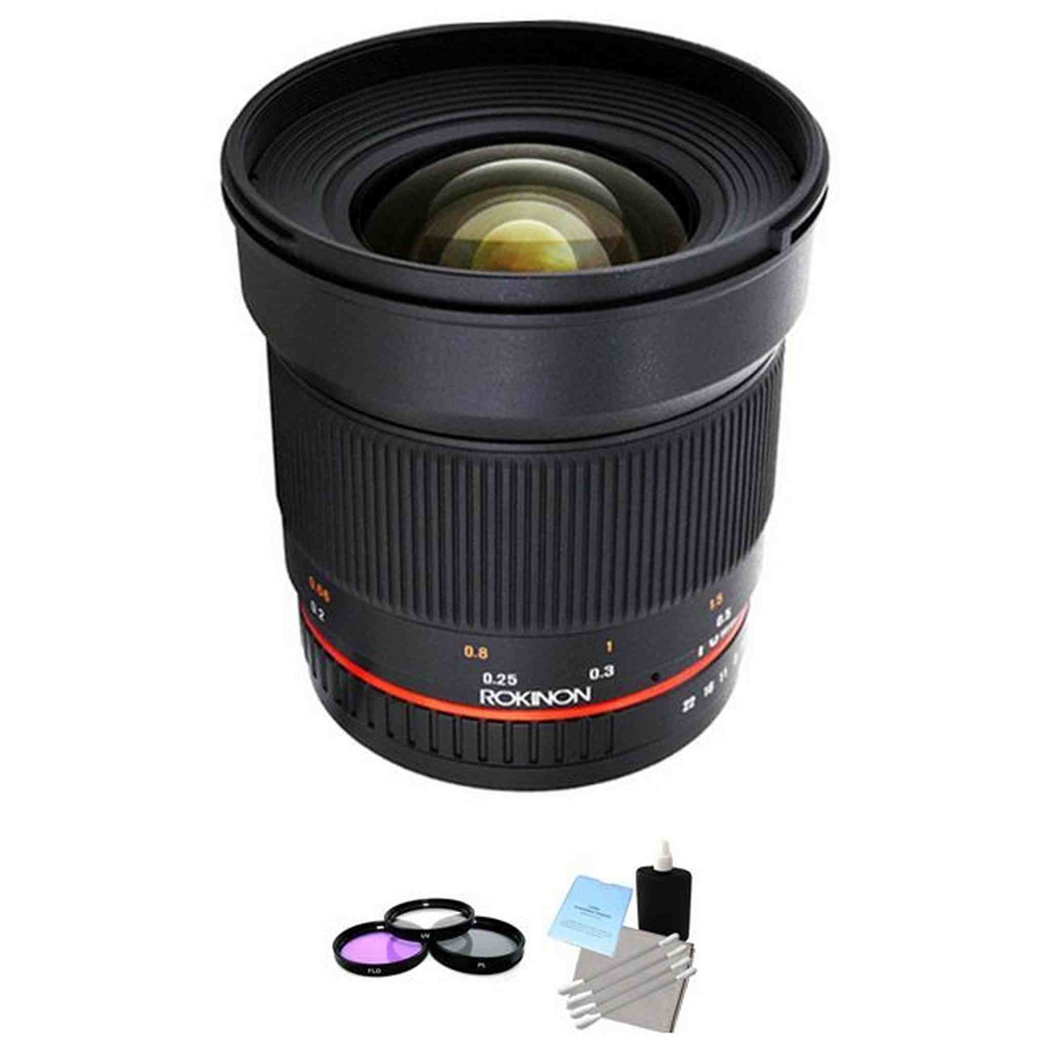 Rokinon 16mm f/2.0 ED AS UMC CS Lens for Micro 4/3 + UV Kit & Cleaning Kit Rokinon