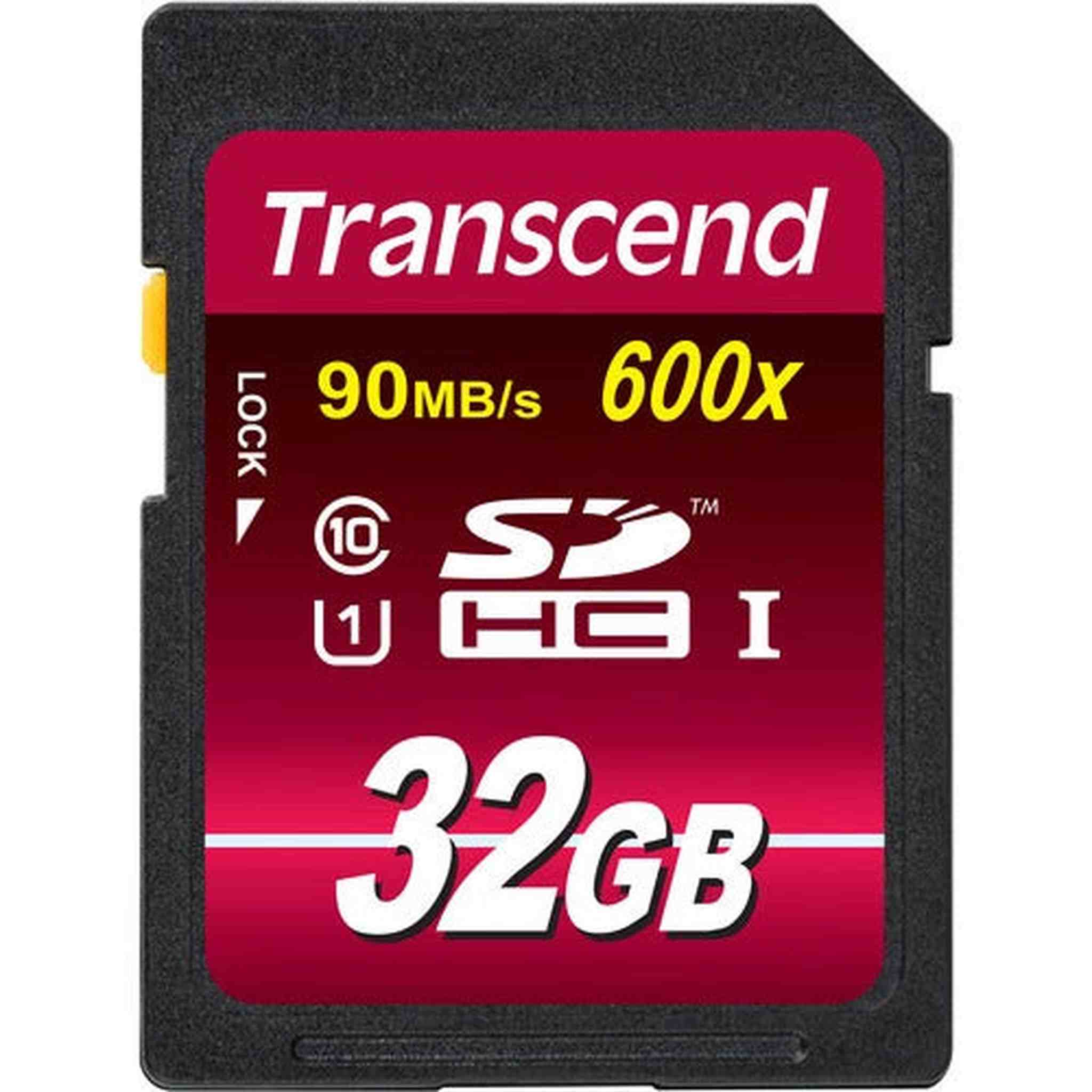 Transcend 32GB SDHC Ultimate 600x Class 10 UHS-I Memory Card TS32GSDHC10U1 - Transcend